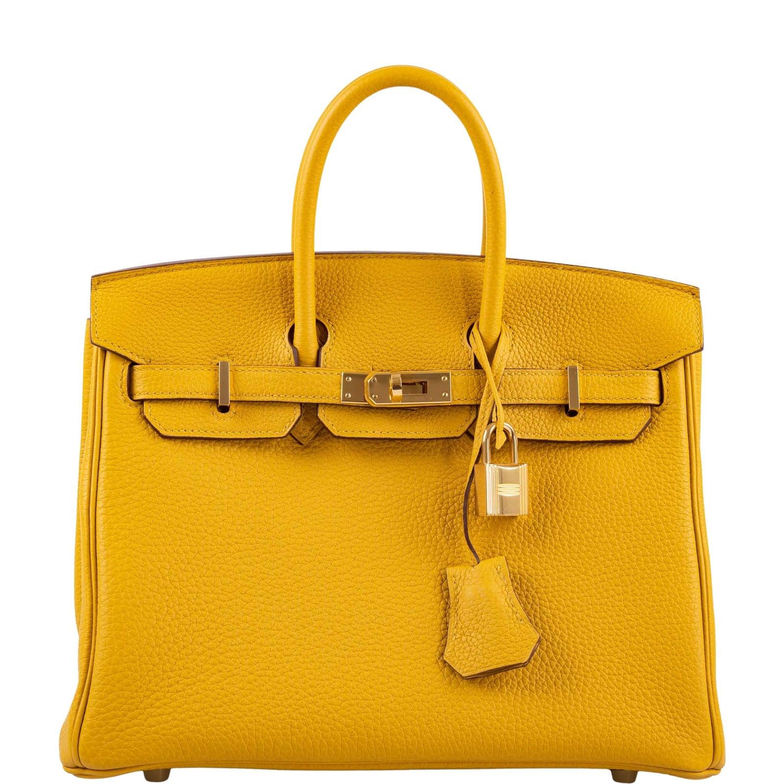 Hermès Birkin 25 Jaune Ambre Togo Gold Hardware