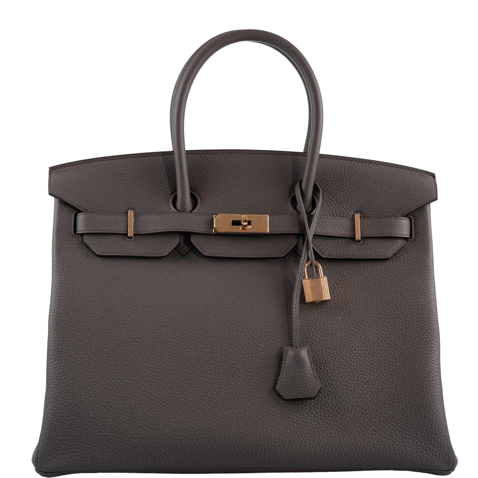 Hermès Birkin 35 Etain Togo with Rose Gold Hardware - 2021, Z