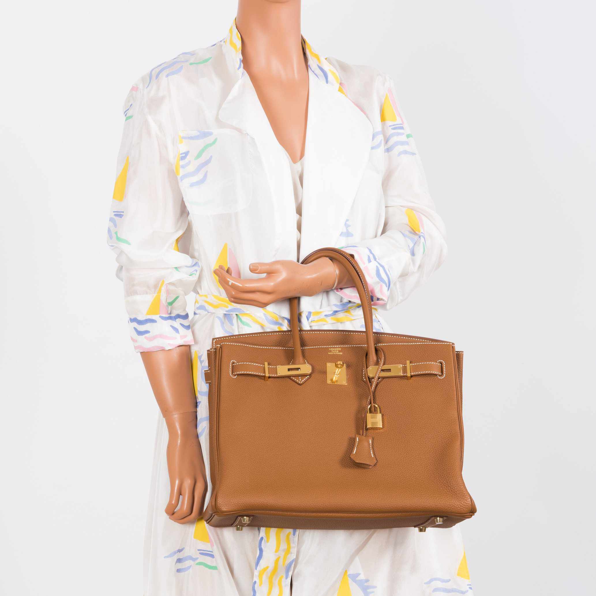 Hermès Birkin 35 Gold Togo Gold Hardware - 2013, Square Q