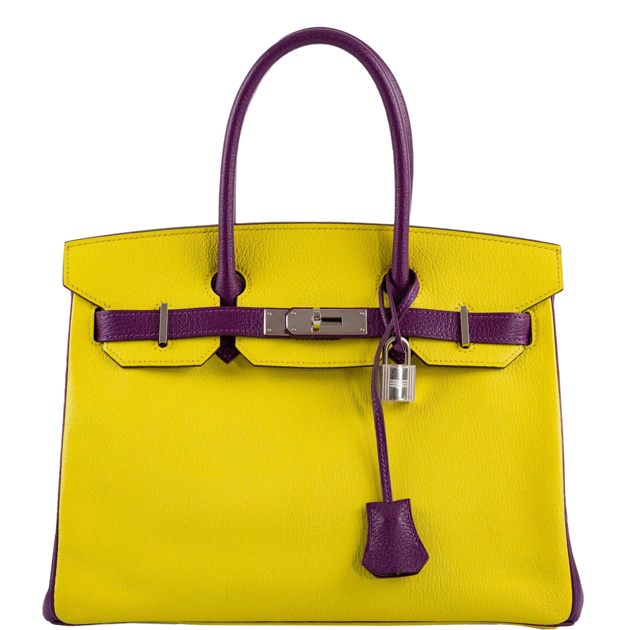 Hermès HSS Birkin 30 Lime & Anemone Chevre leather Gold Hardware