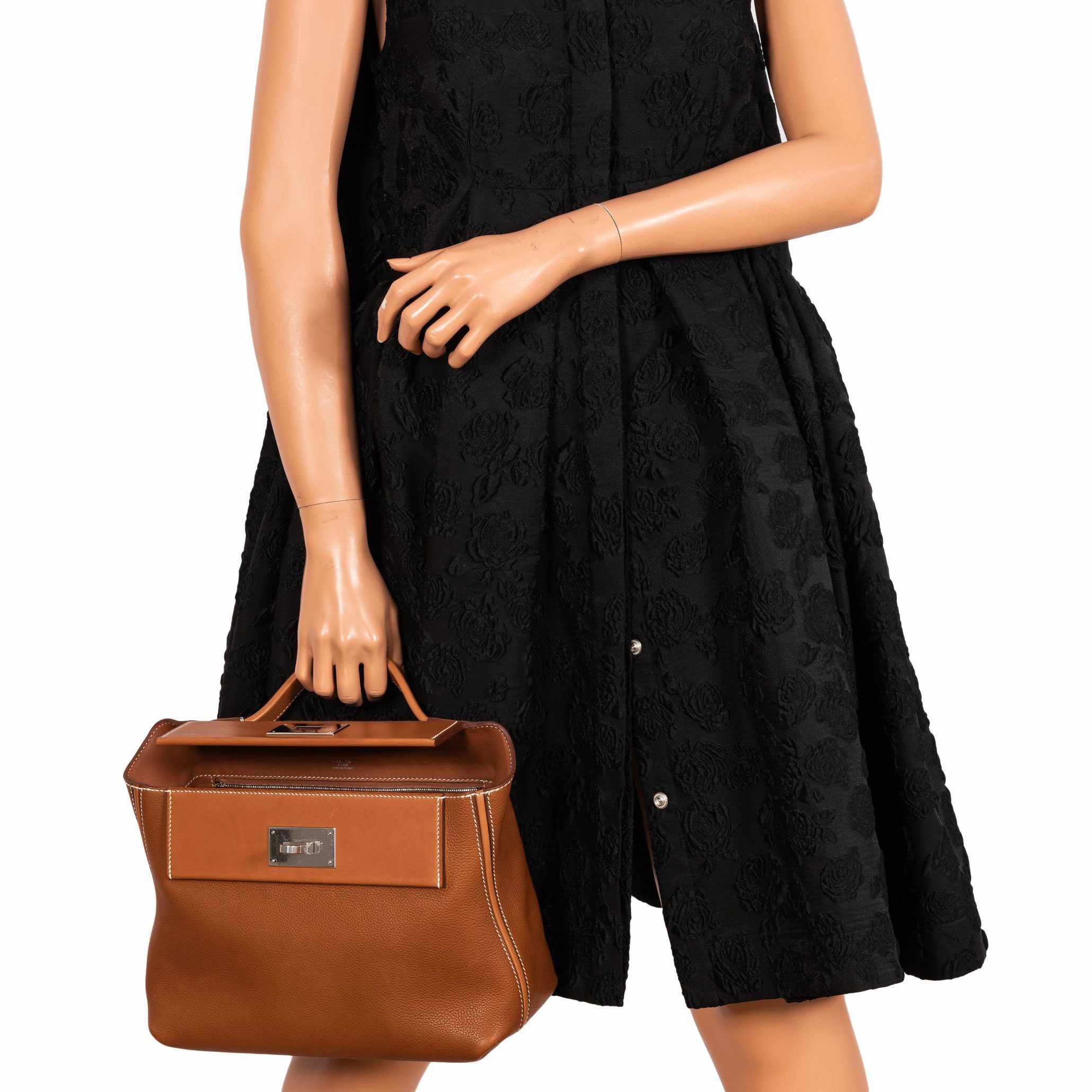 Hermès 24/24 29 Veau Fauve & Barenia Faubourg Palladium Hardware