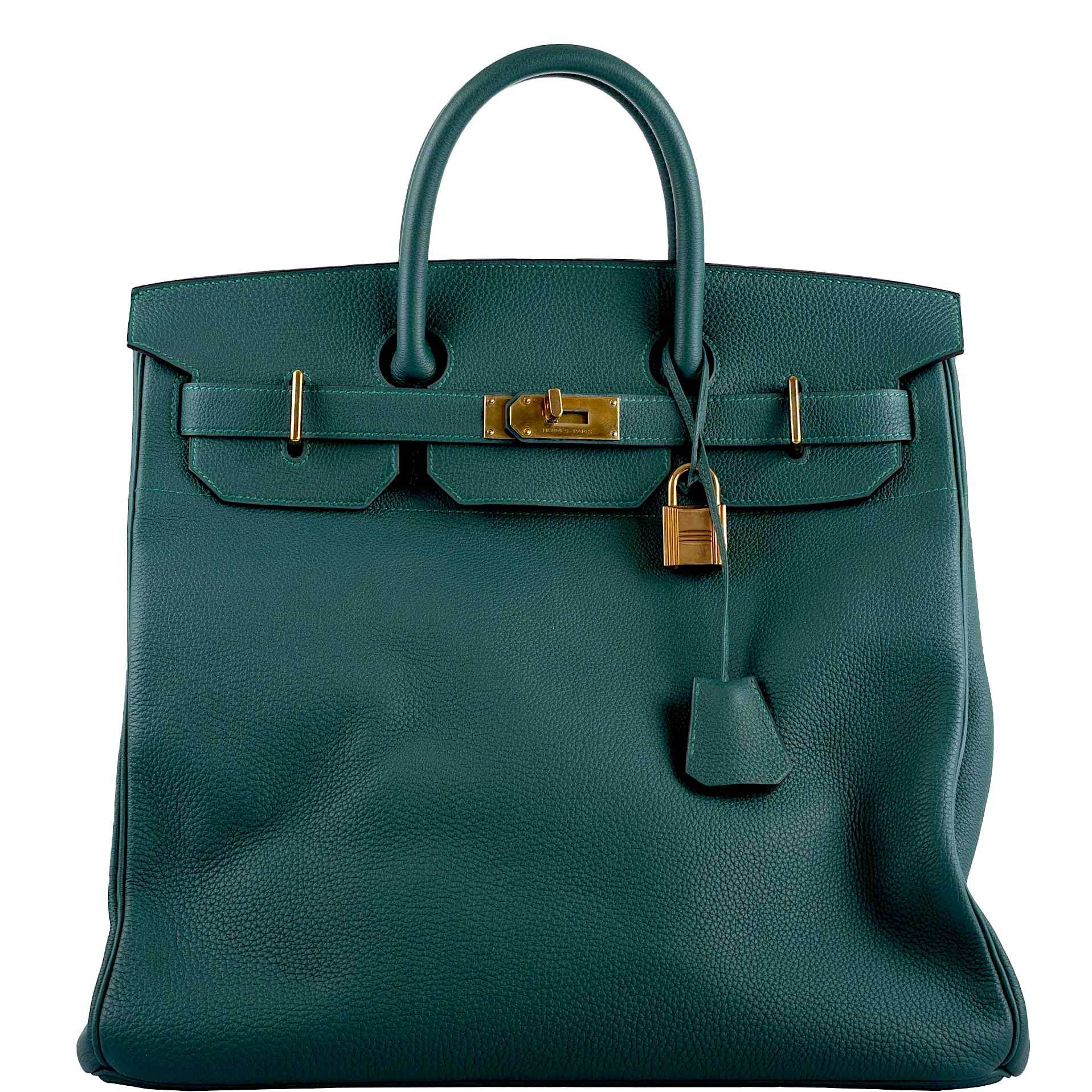 Hermès HAC Birkin 40 Malachite Togo with Gold Hardware