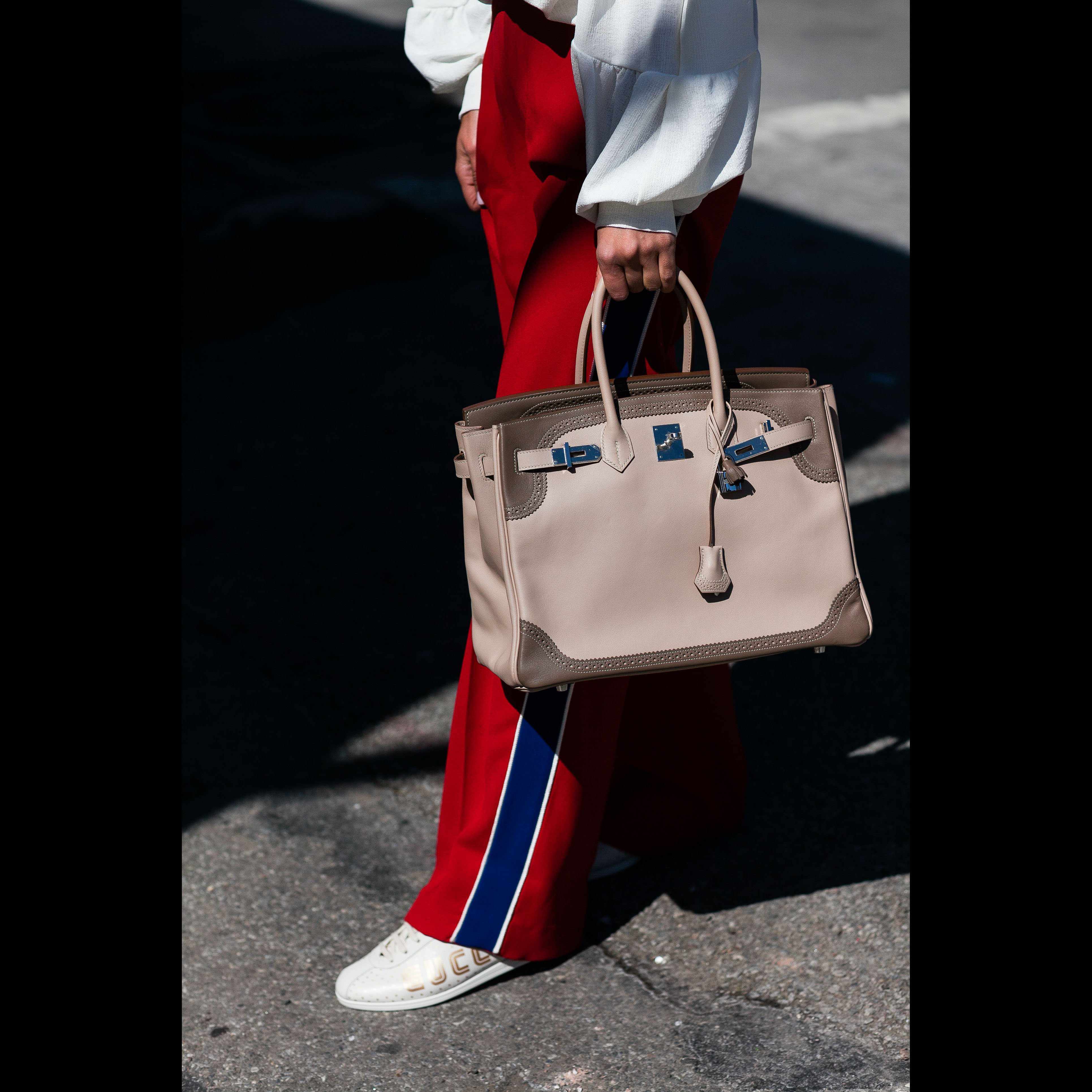 Hermès Birkin 35 Ghillies Argile Etoupe Swift Palladium Hardware