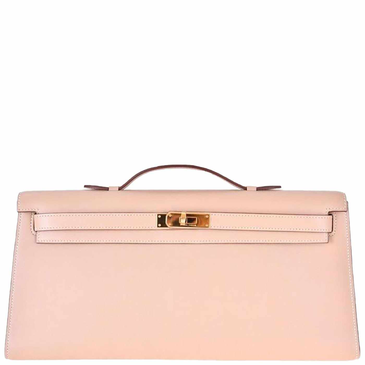 Hermès Kelly Cut Pochette Natural Swift Gold Hardware
