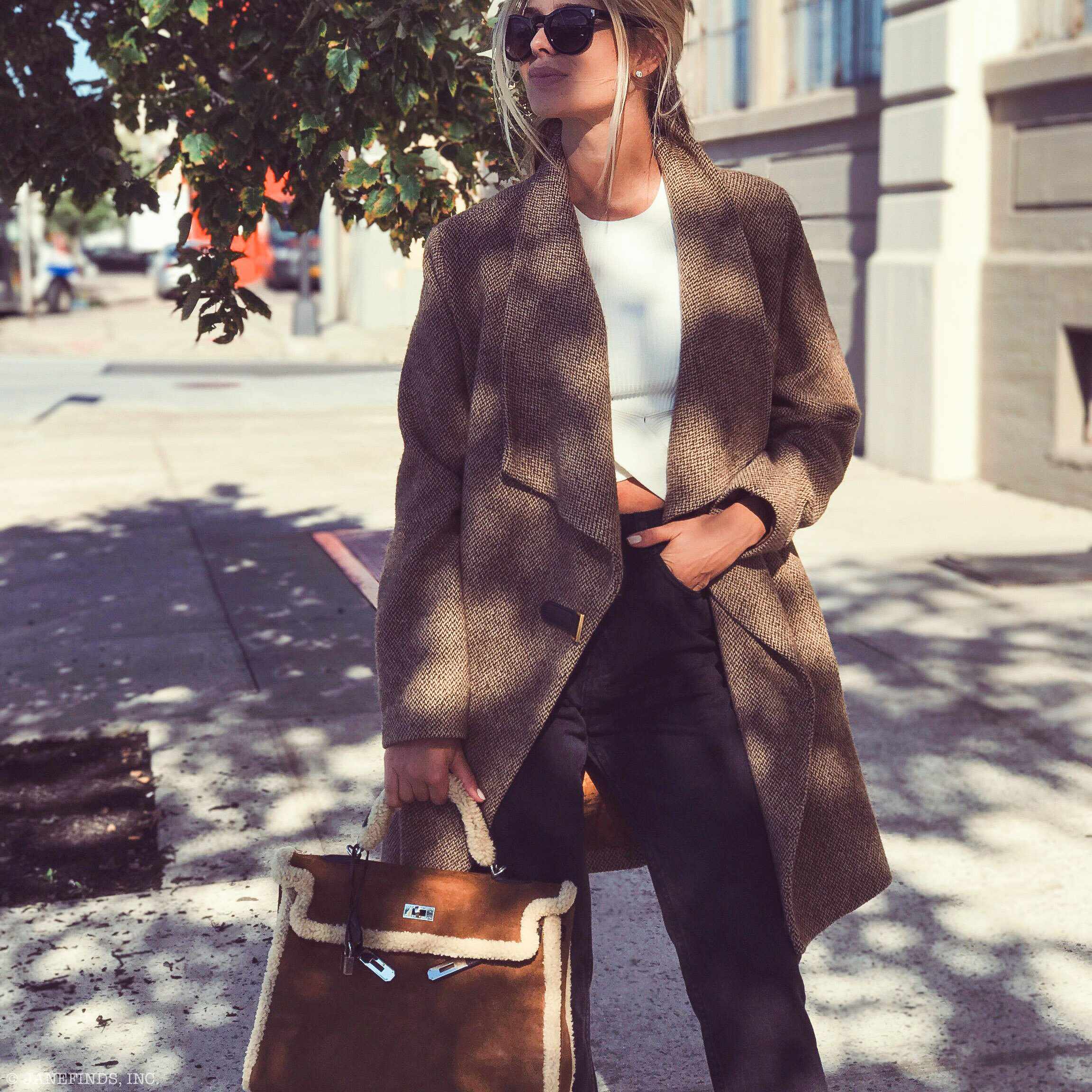 Hermès Kelly 35 Retourne Teddy Shearling & Ébène Barénia Palladium Hardware - Limited