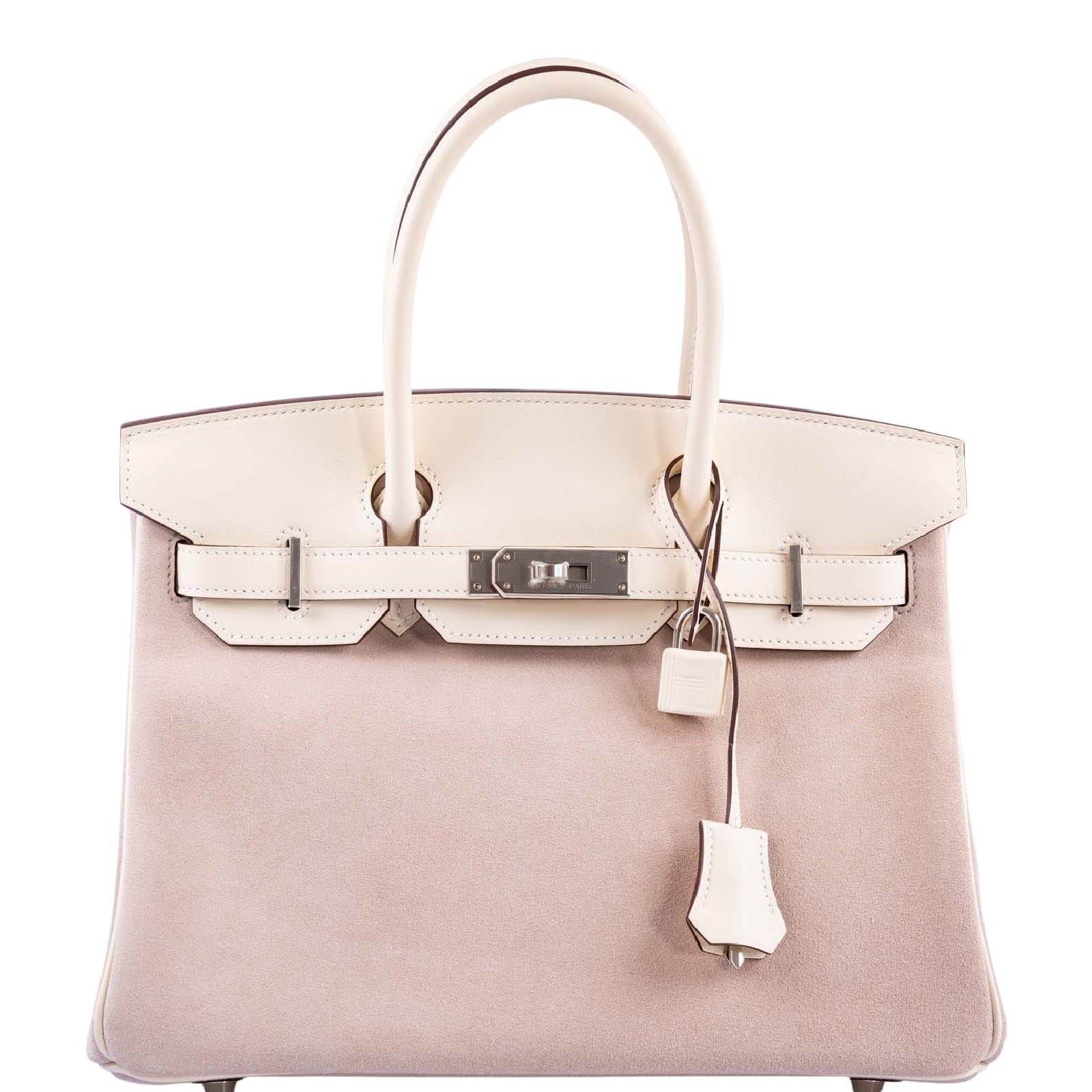 Hermès Birkin 30 Glycine Grizzly and Nata Swift Palladium Hardware