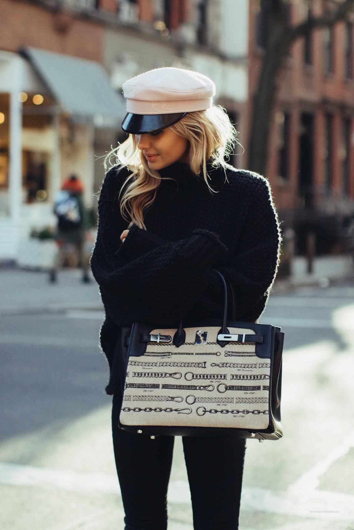 Hermès Birkin 35 De Camp Dechainee Toile And Black Veau Swift Palladium Hardware - Special Edition