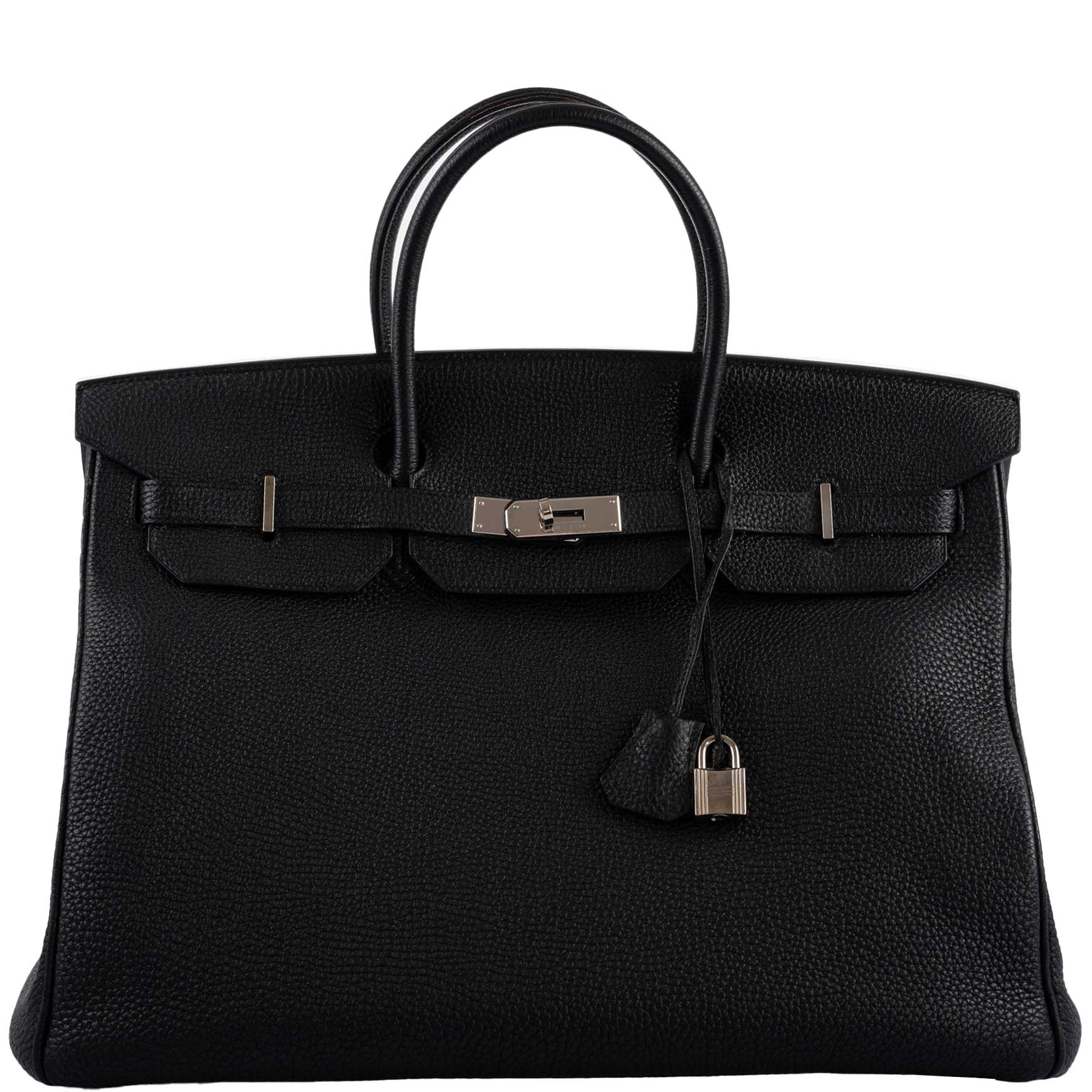 Hermès Birkin 40 Black Togo leather Palladium Hardware - 2008, L Square