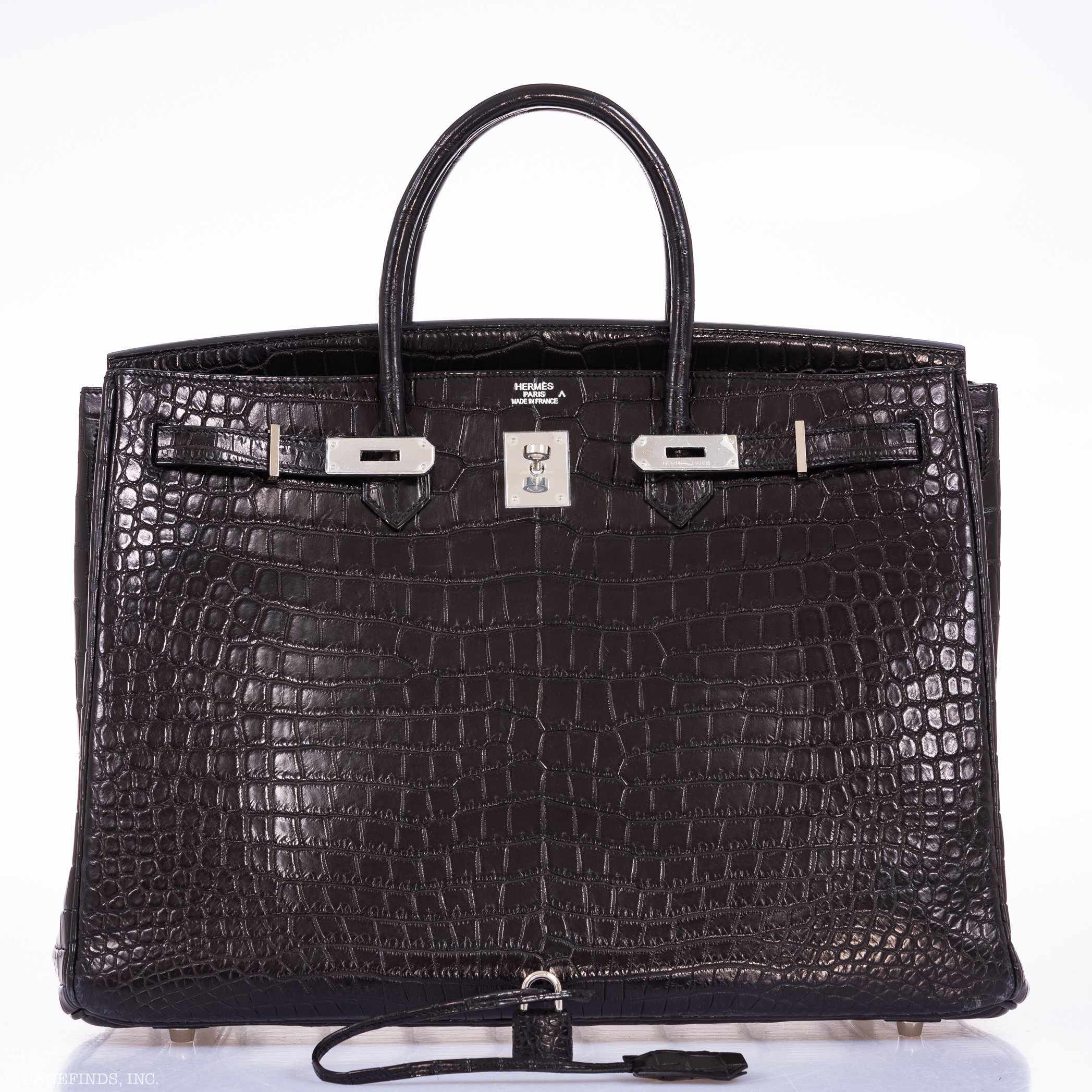 Hermès Birkin 40 Black Matte Crocodile Porosus Palladium Hardware