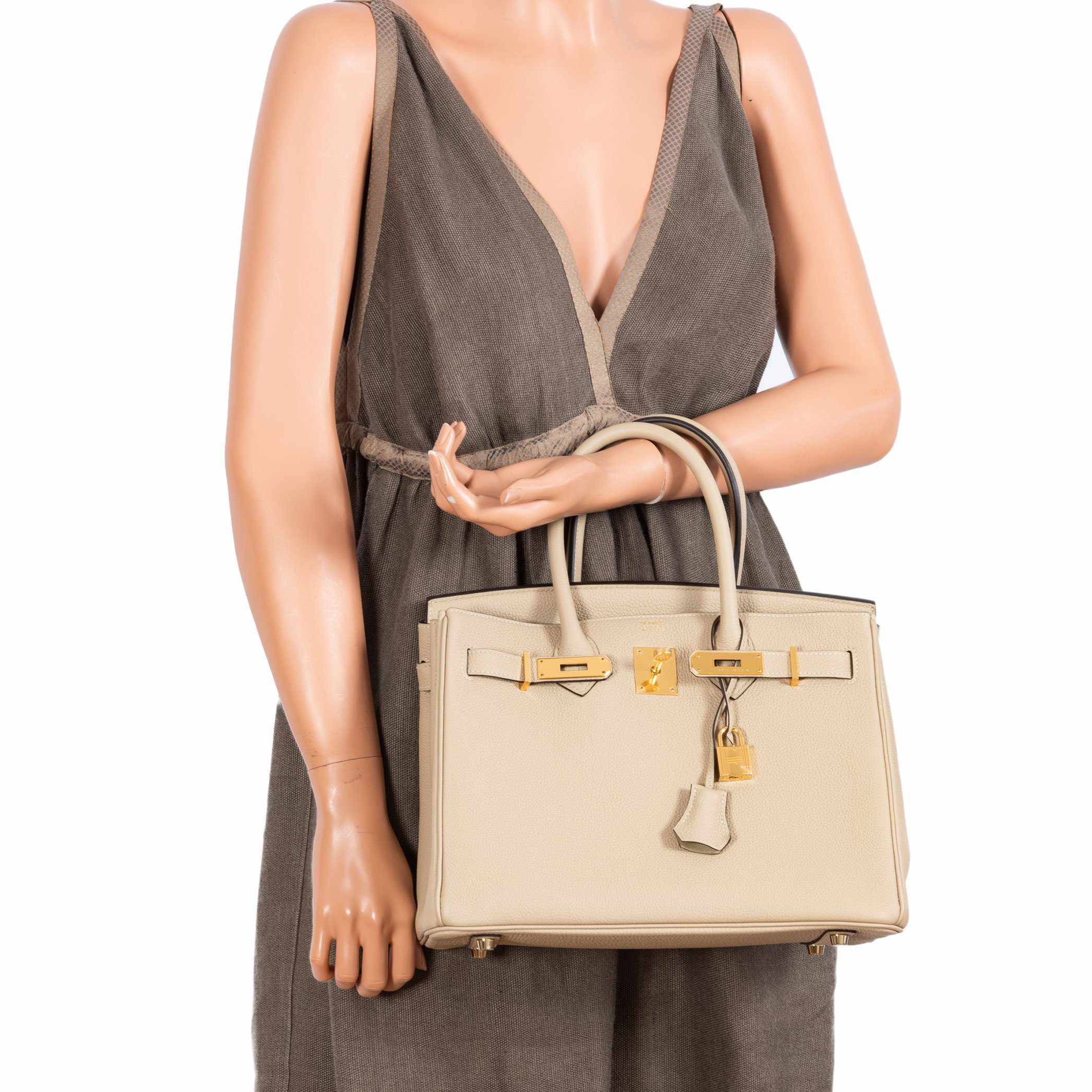 Hermès Birkin 30 Craie Togo Gold Hardware