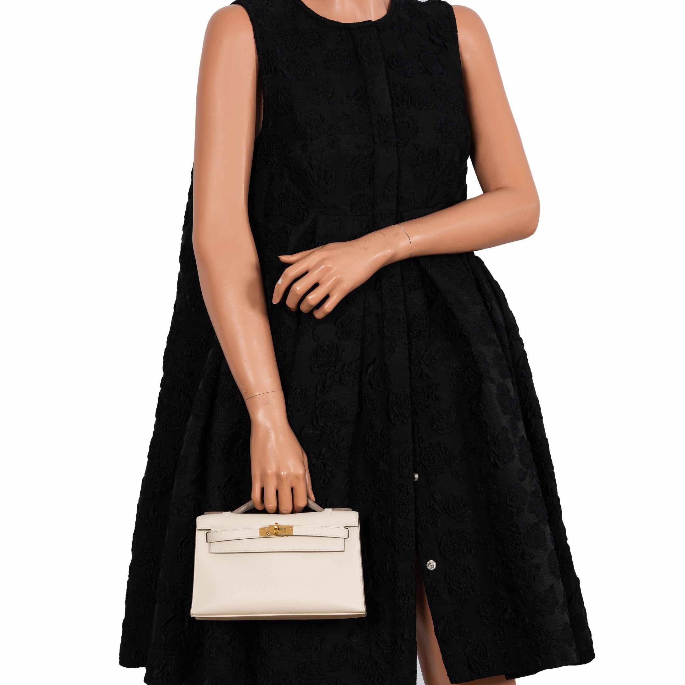 Hermès Kelly Mini Pochette Craie Swift leather Gold Hardware - 2016, X