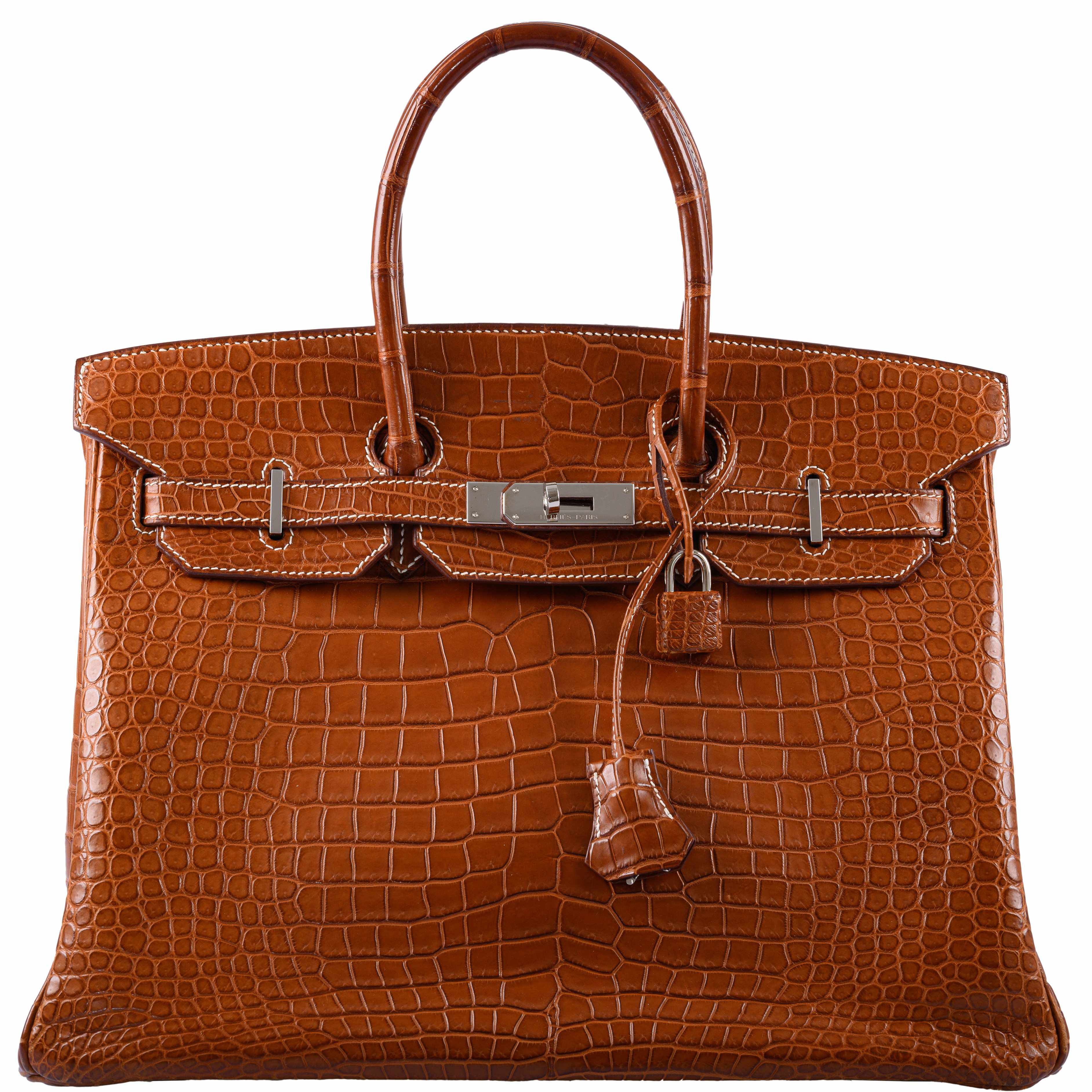 Hermès Birkin 35 Matte Fauve Porosus Crocodile Palladium Hardware