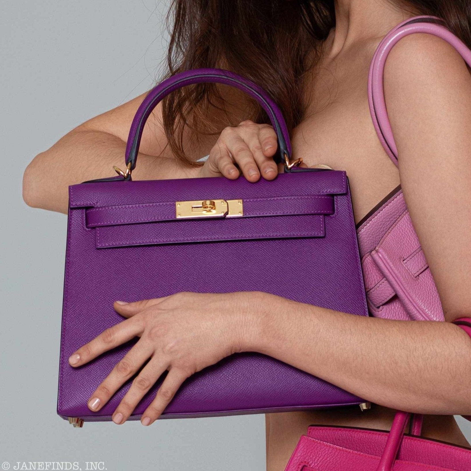 Hermès Kelly 28 Sellier Anemone Epsom Gold Hardware - 2019, D