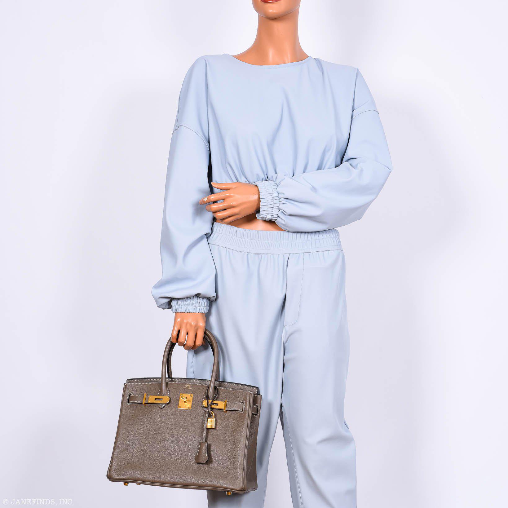 Hermès Birkin 30 Etoupe Navillo leather Gold Hardware - 2019, D