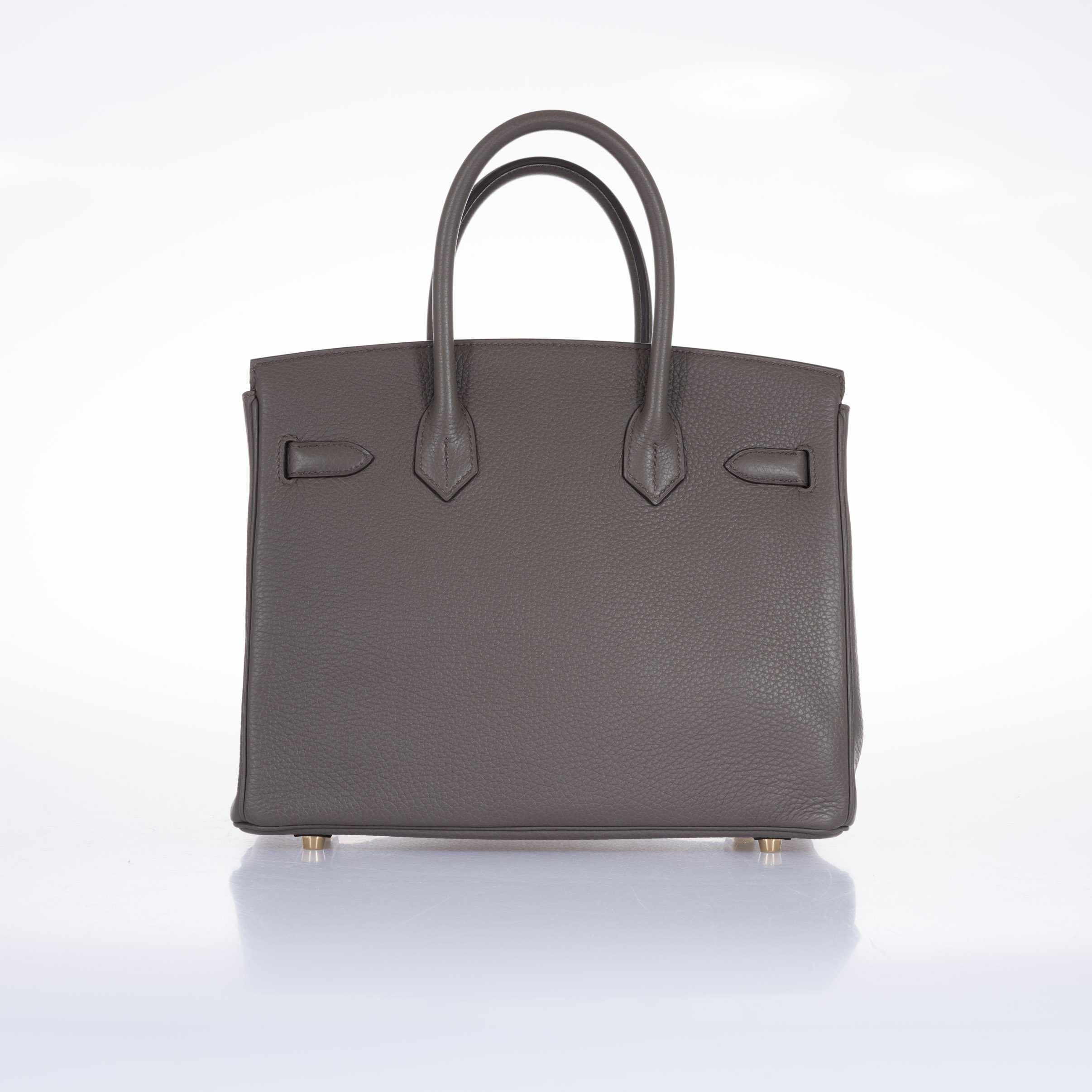 Hermès Birkin 30 Etain Tin Grey Clemence Gold Hardware