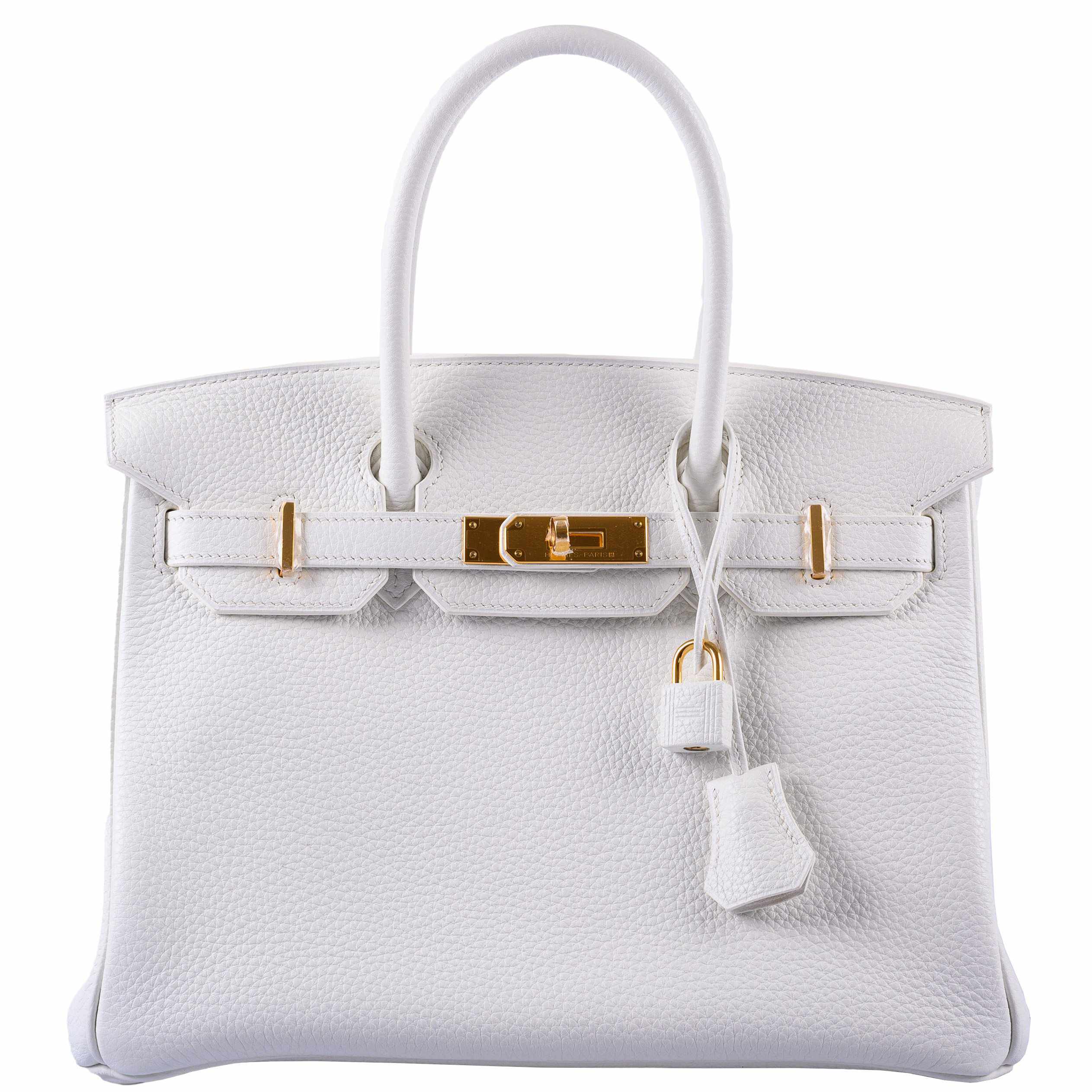 Hermès Birkin 30 White Clemence Gold Hardware - X
