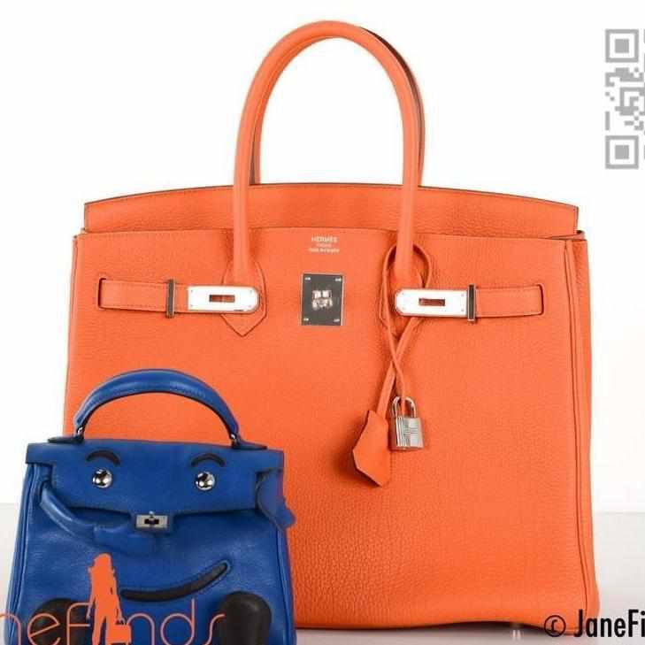 Hermès Birkin 35 Orange Togo Palladium Hardware