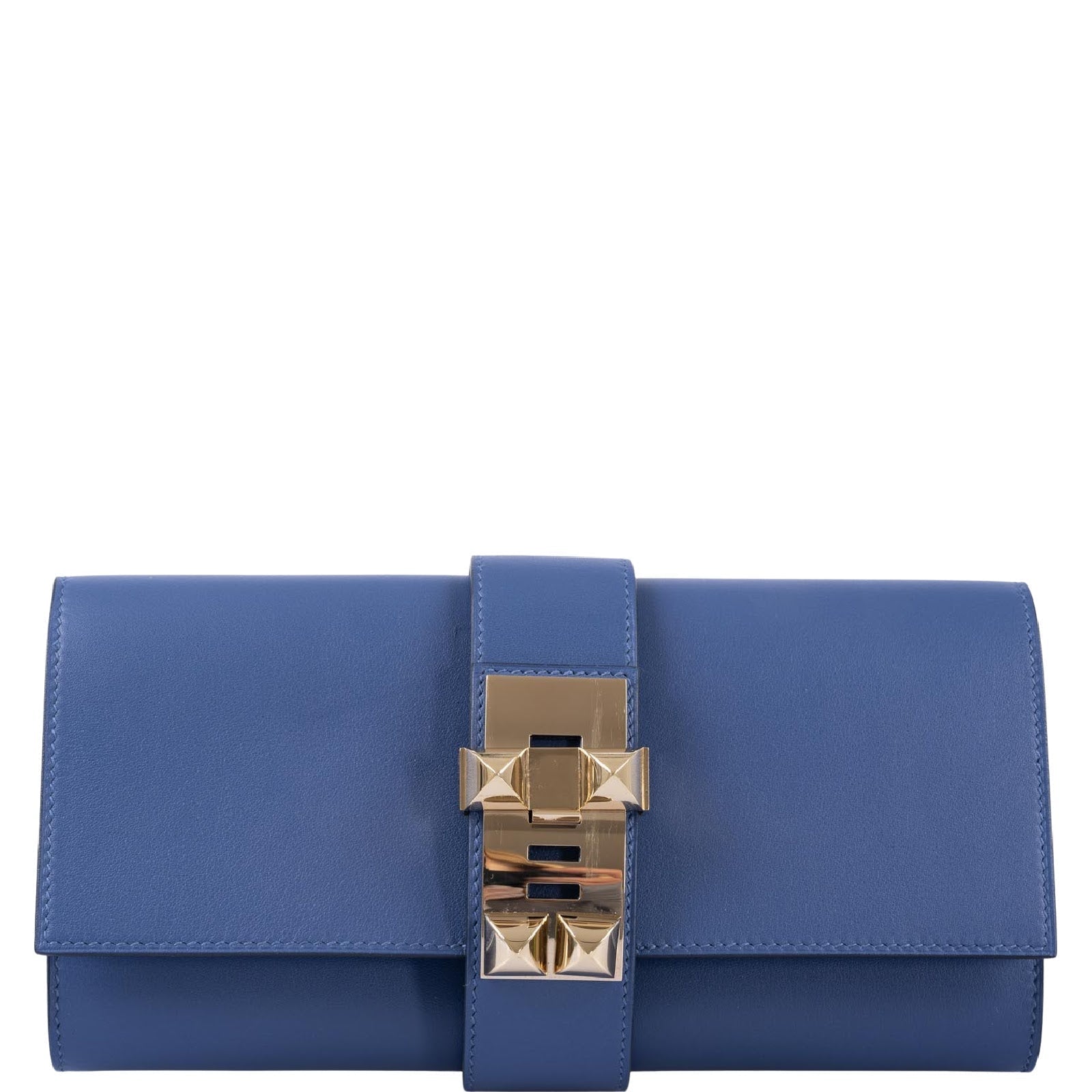 Hermès Medor 23 Clutch Blue Brighton Swift Permabrass Hardware