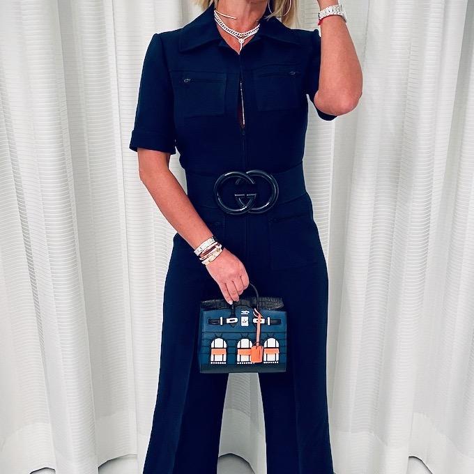 Hermès Birkin 20 Faubourg Sellier Bleu Marine, White & Orange H Madame Calfskin, Leather and Sombrero Leather, Epsom & Matte Alligator Palladium Hardware