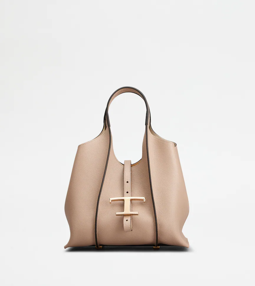 TOD'S T Timeless Shopping Bag in Leather Mini