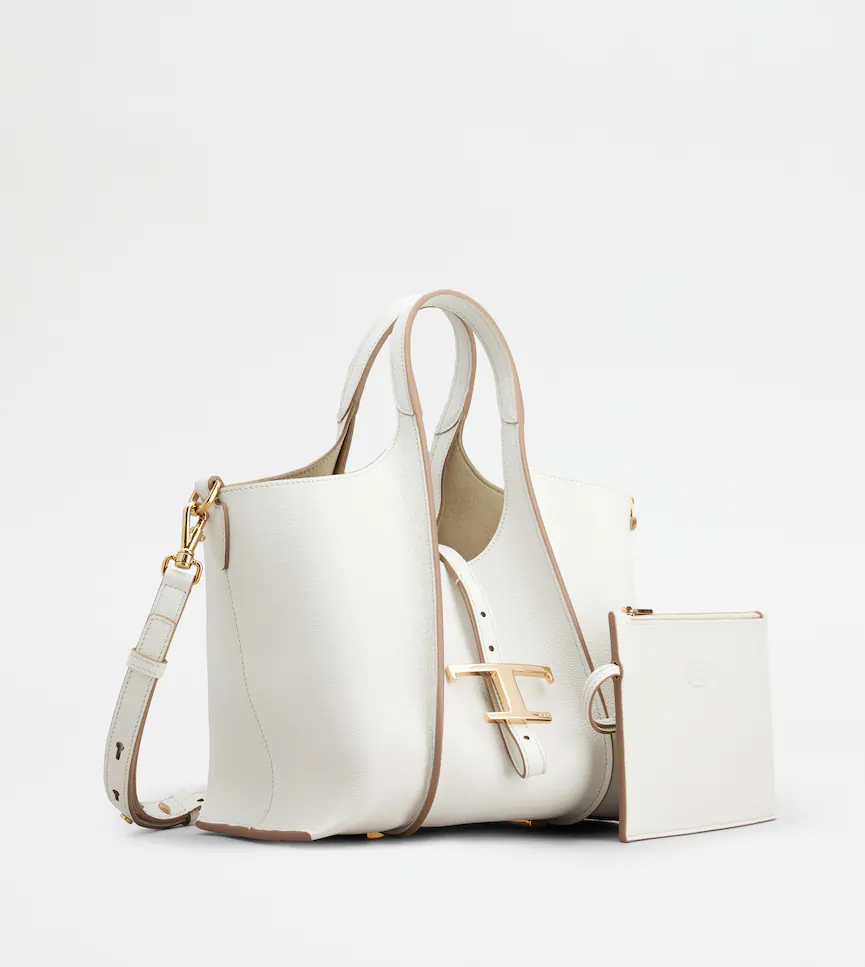 TOD'S T Timeless Shopping Bag in Leather Mini