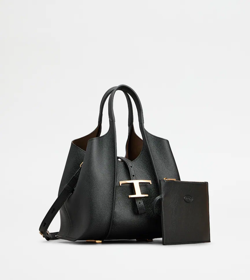 TOD'S T Timeless Shopping Bag in Leather Mini