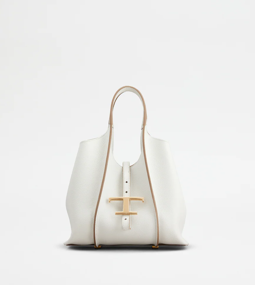 TOD'S T Timeless Shopping Bag in Leather Mini