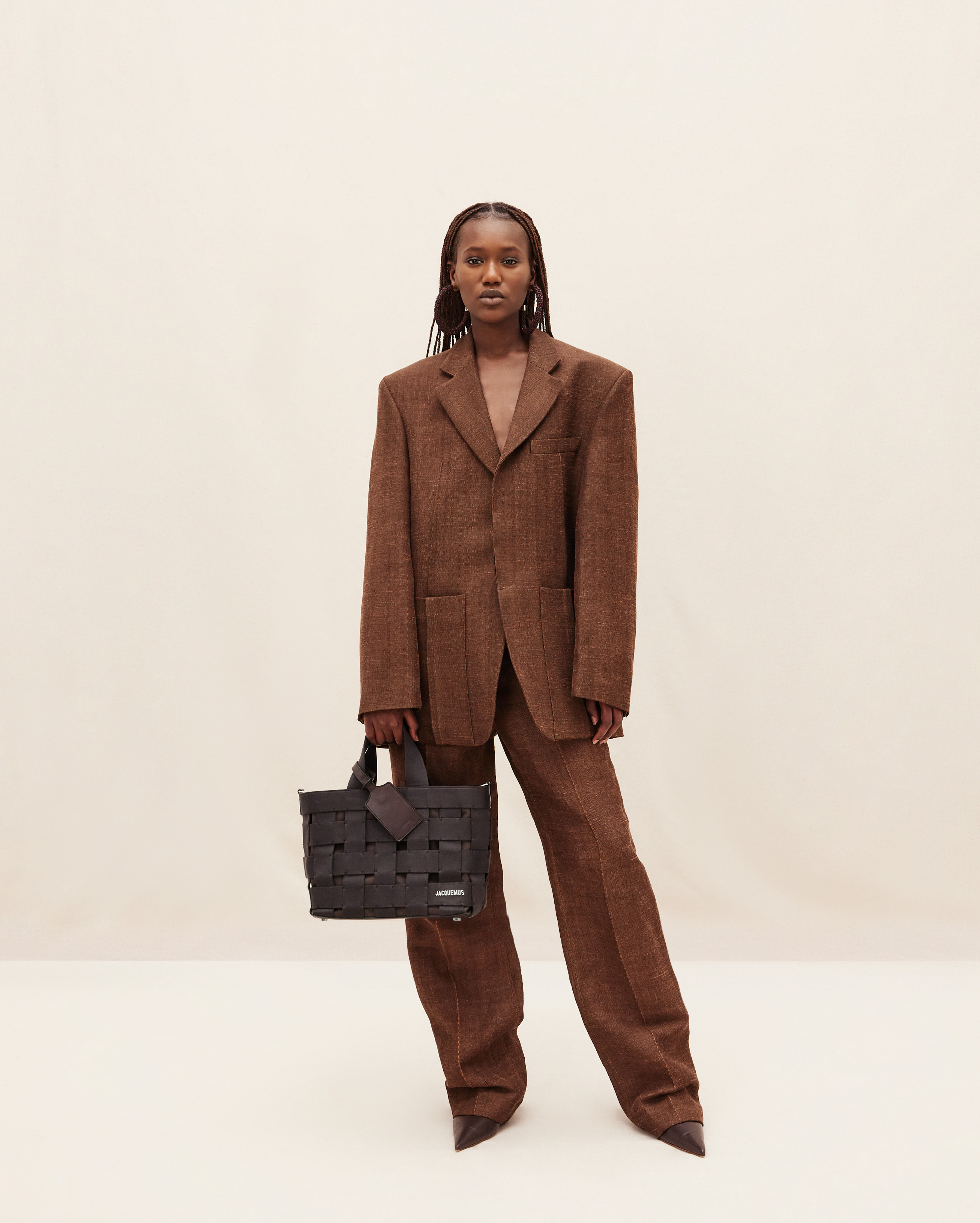 jacquemus Le cabas Gros Grain LE RAPHIA Grosgrain tote bag