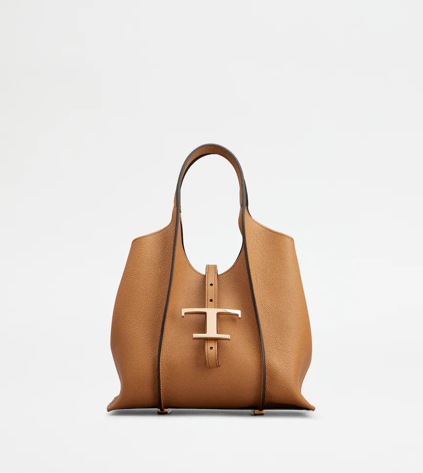 TOD'S T Timeless Shopping Bag in Leather Mini
