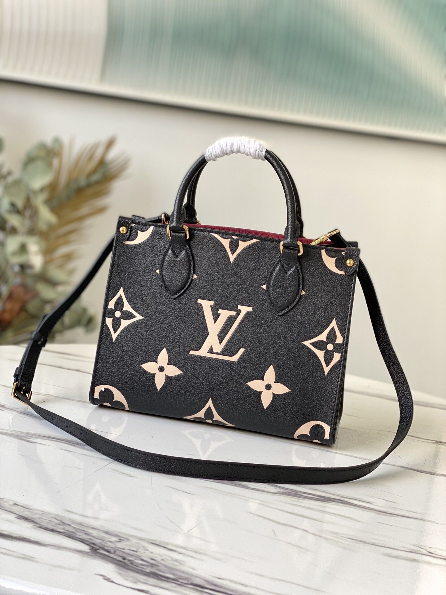 LOUIS VUITTON Monogram Empreinte On The Go PM 2Way Hand Bag
