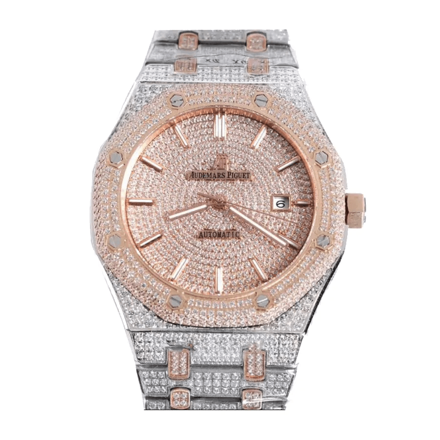 Audemars Piguet Royal Oak Selfwinding 41 mm, Steel/Rose Gold, Gem Set Ref. 15400SR.OO.1220SR.01