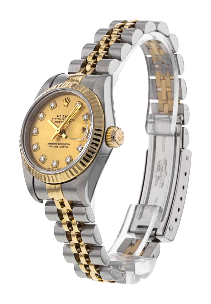Replica Rolex Lady-Datejust 26mm Champagne Dial 179173G