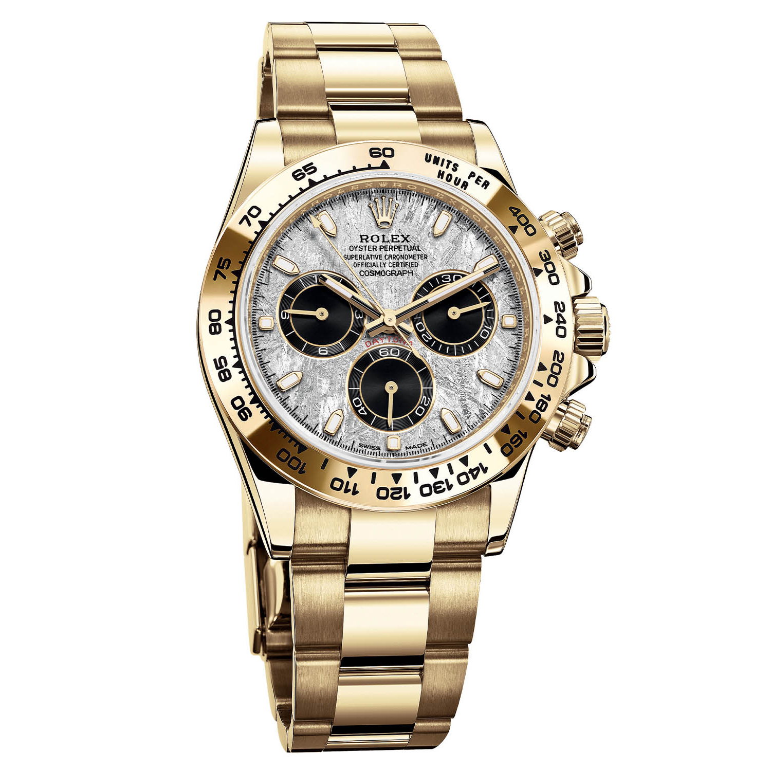 Rolex Cosmograph Daytona 116508 Meteorite Dial Oyster Yellow Gold Men's Watch