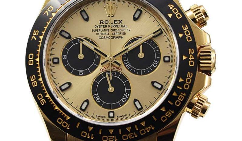 ROLEX DAYTONA GOLD PANDA DIAL 18K YELLOW GOLD 40MM SWISS REPLICA 116518LN