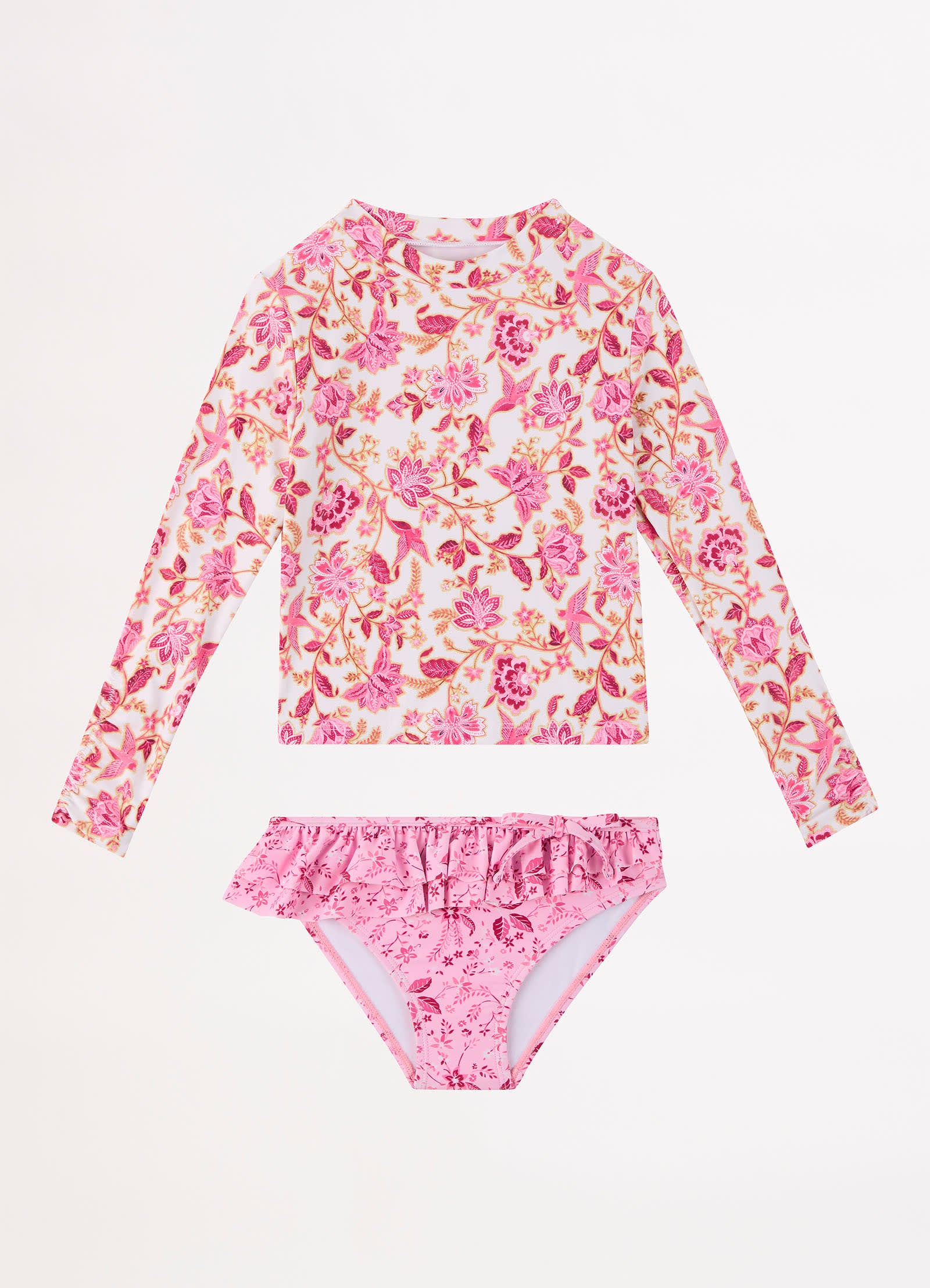 Silk Road Girls Ruffle Brief Surf Set - Spice