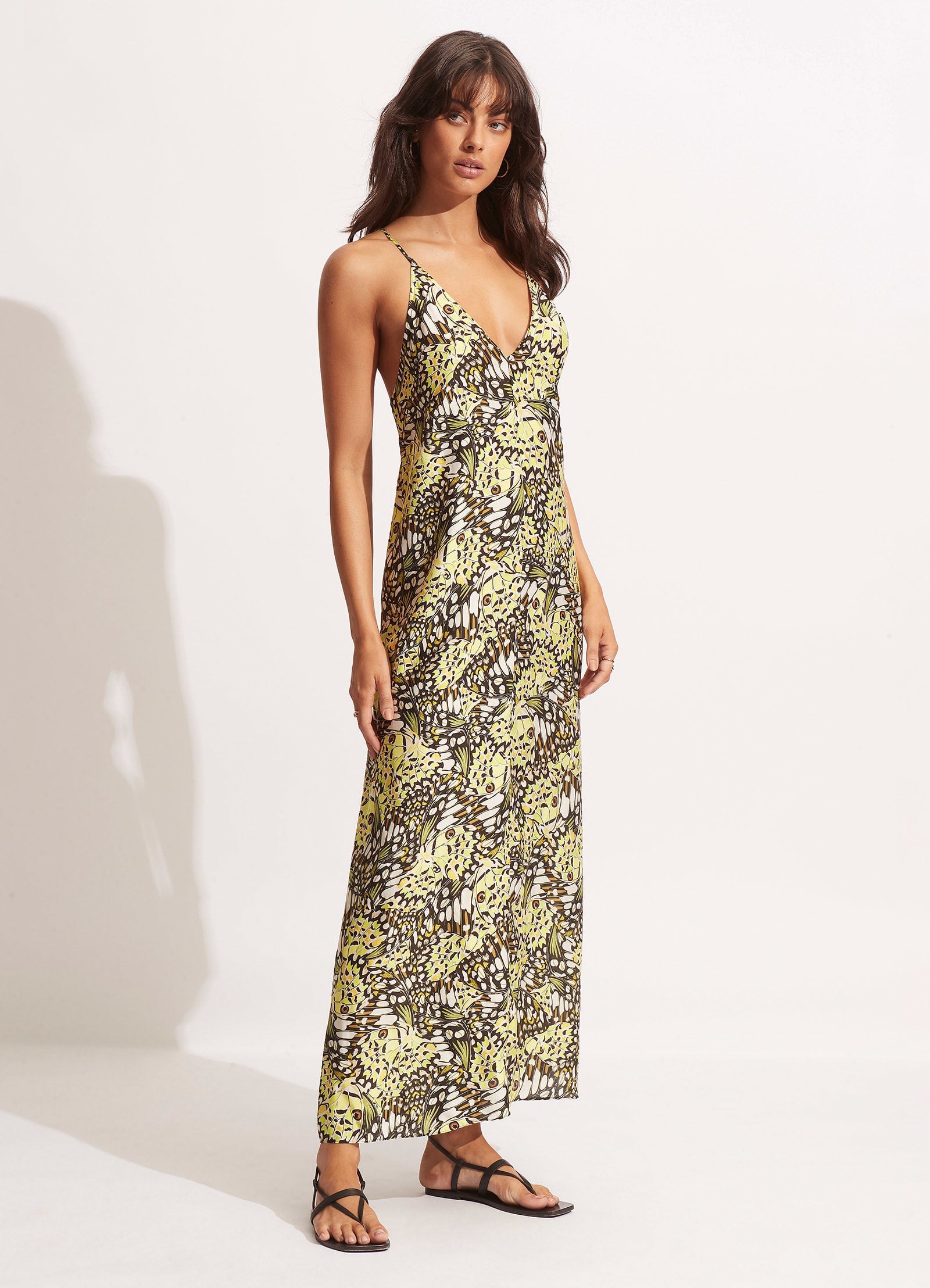 Take Flight Slip Dress - Wild Lime