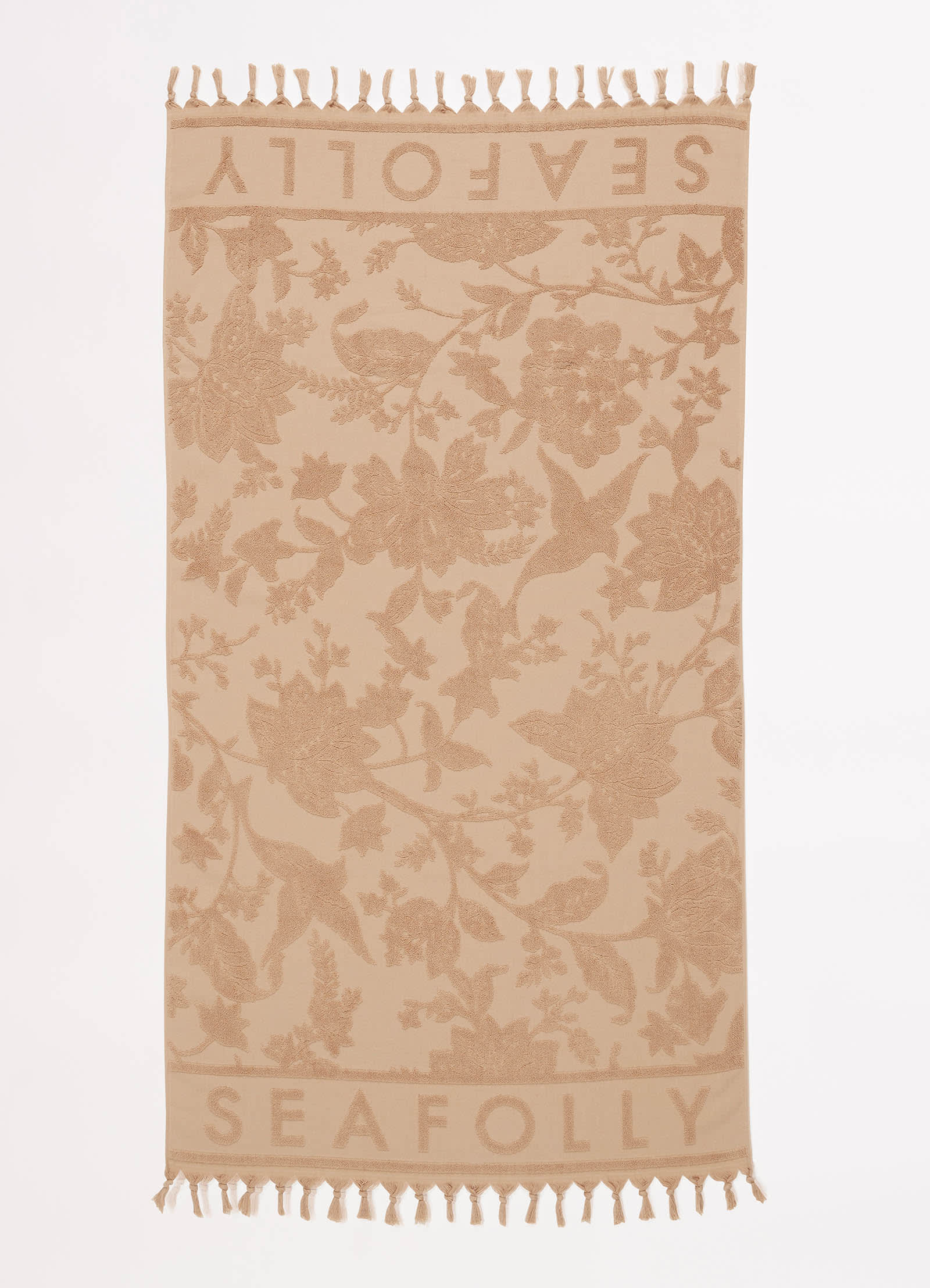 Silk Road Jacquard Beach Towel - Camel
