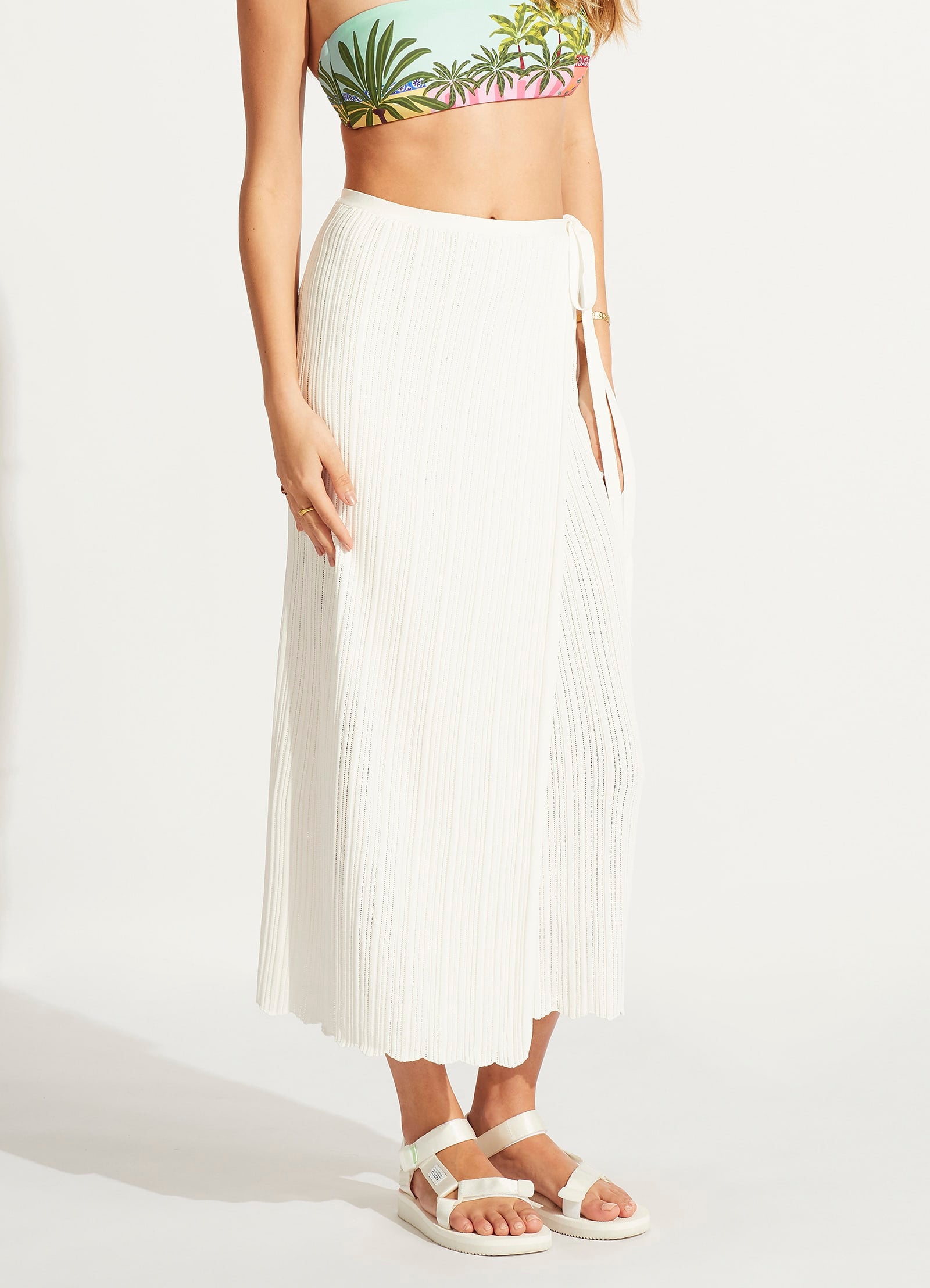 Crochet Wrap Skirt - White
