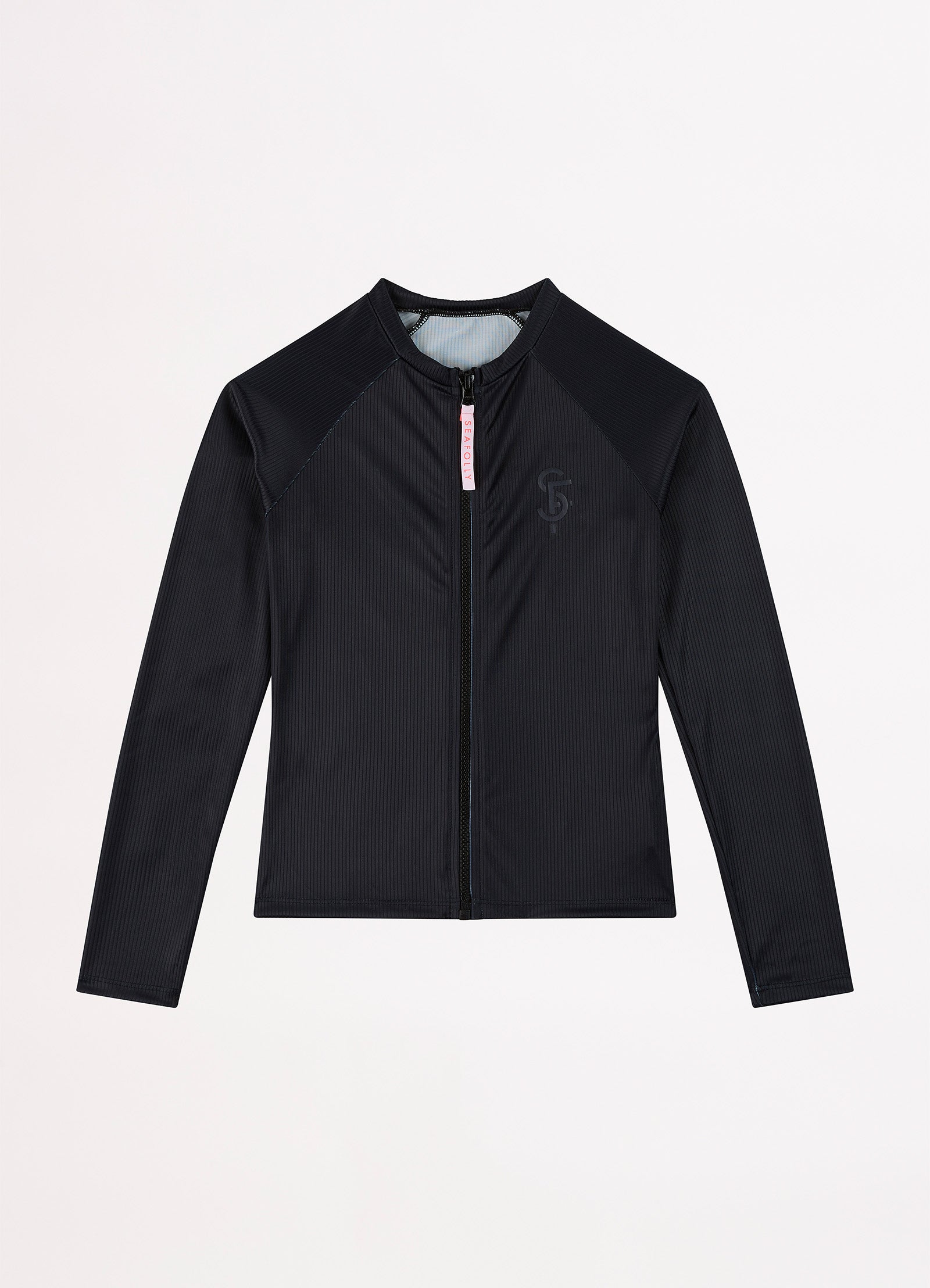 Essential Girls L/S Rash Vest - Black