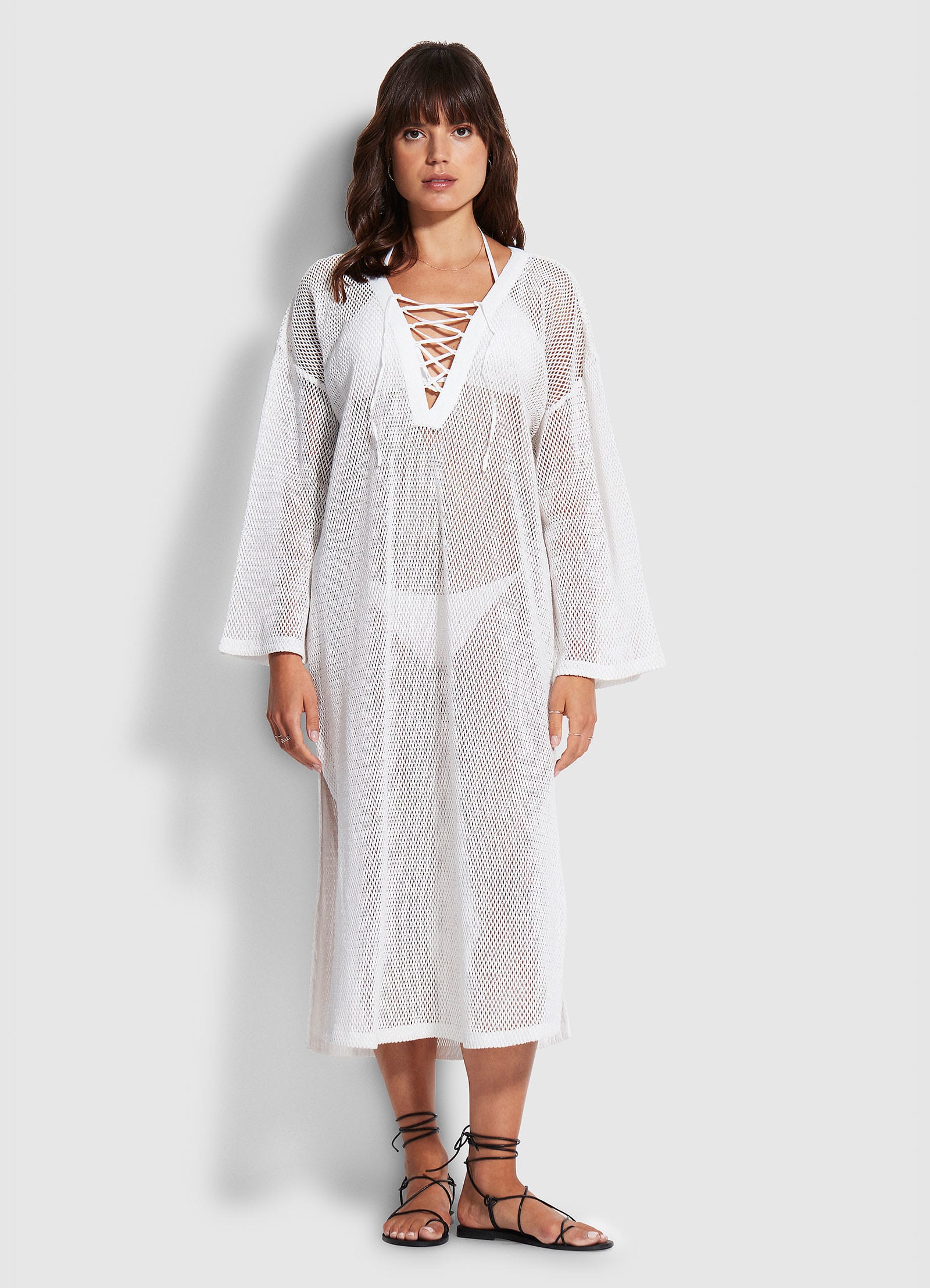 Crochet Cover Up White 4405