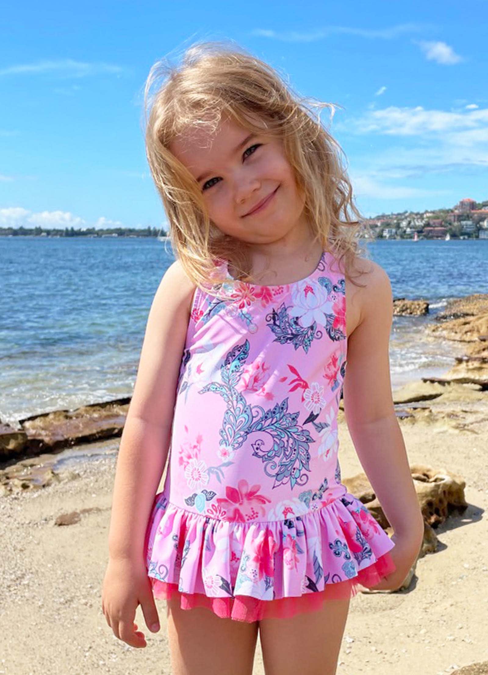 Girls Tutu One Piece  - Floral