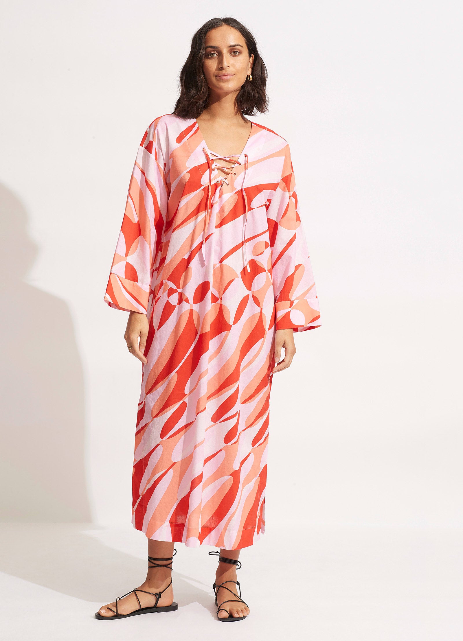 Poolside  Maxi Cover Up - Chintz Pink