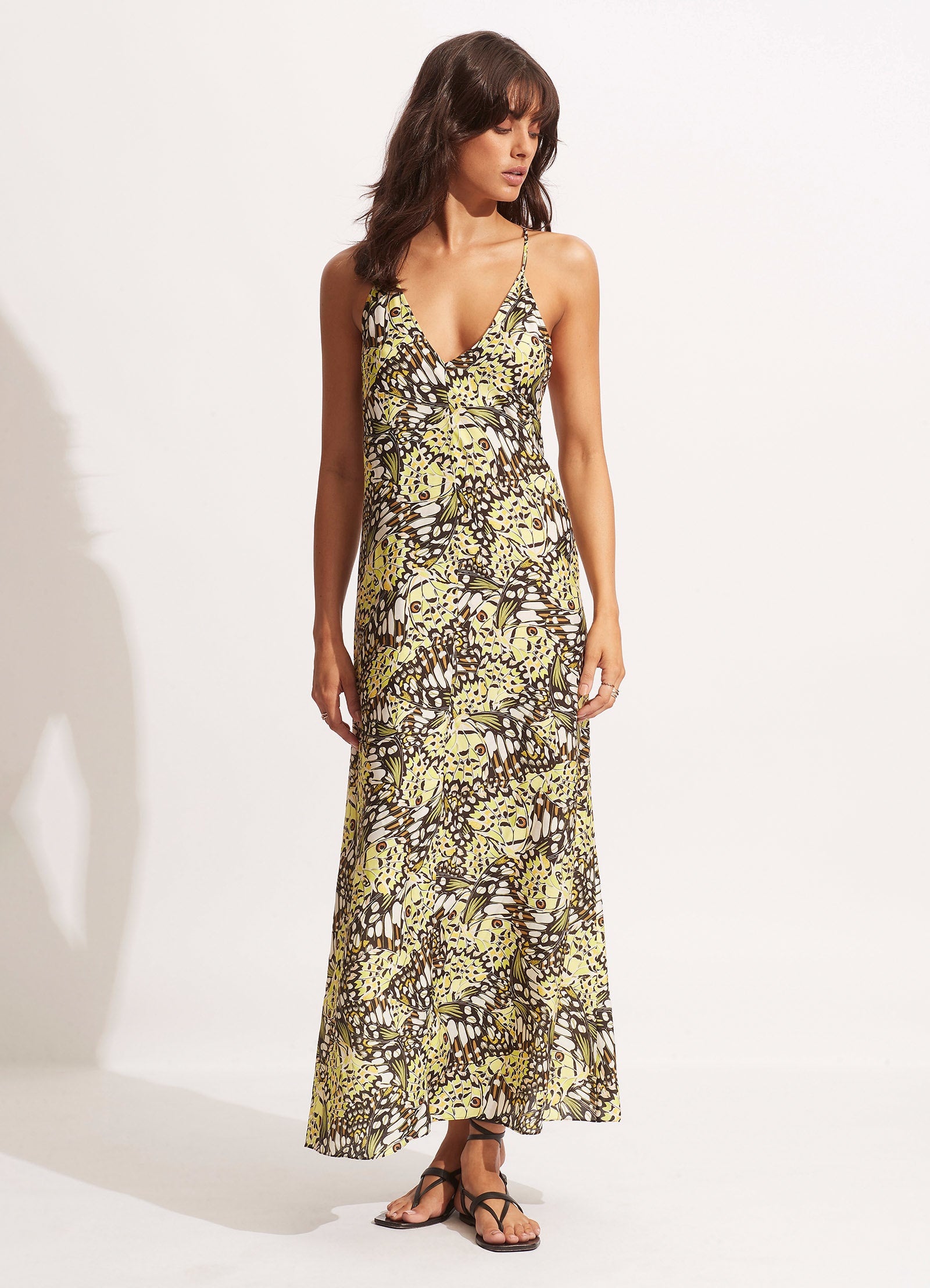 Take Flight Slip Dress - Wild Lime