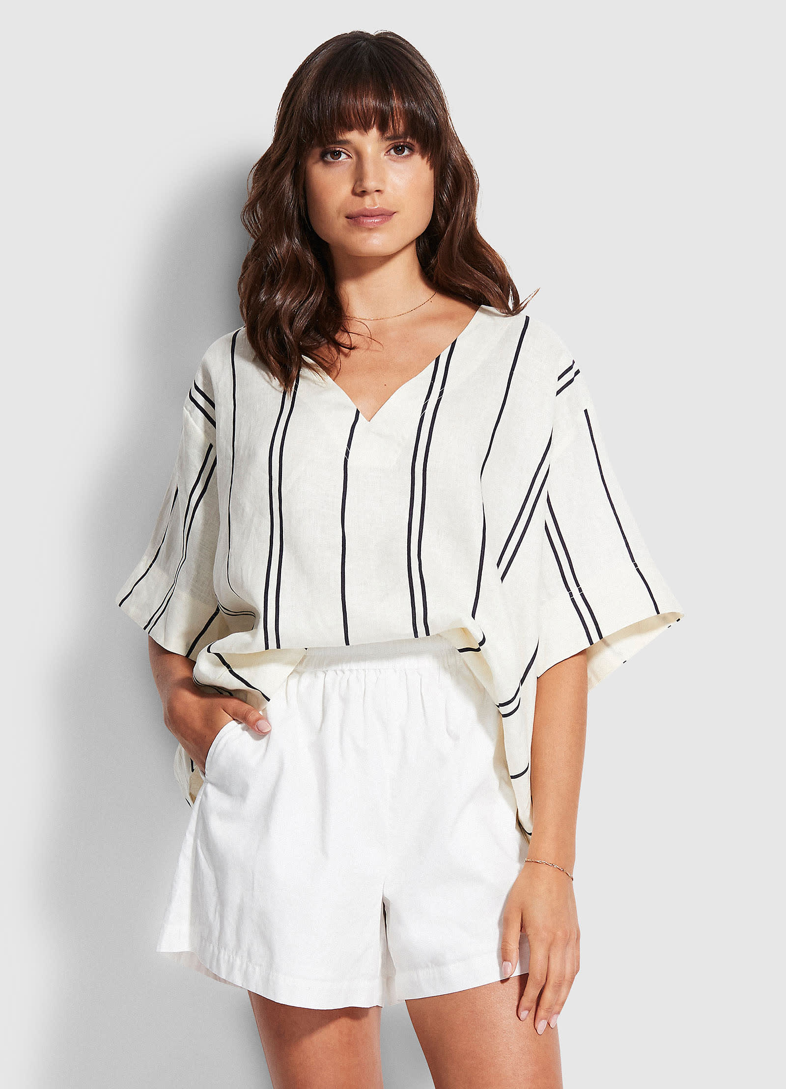 Poplin Short  - White