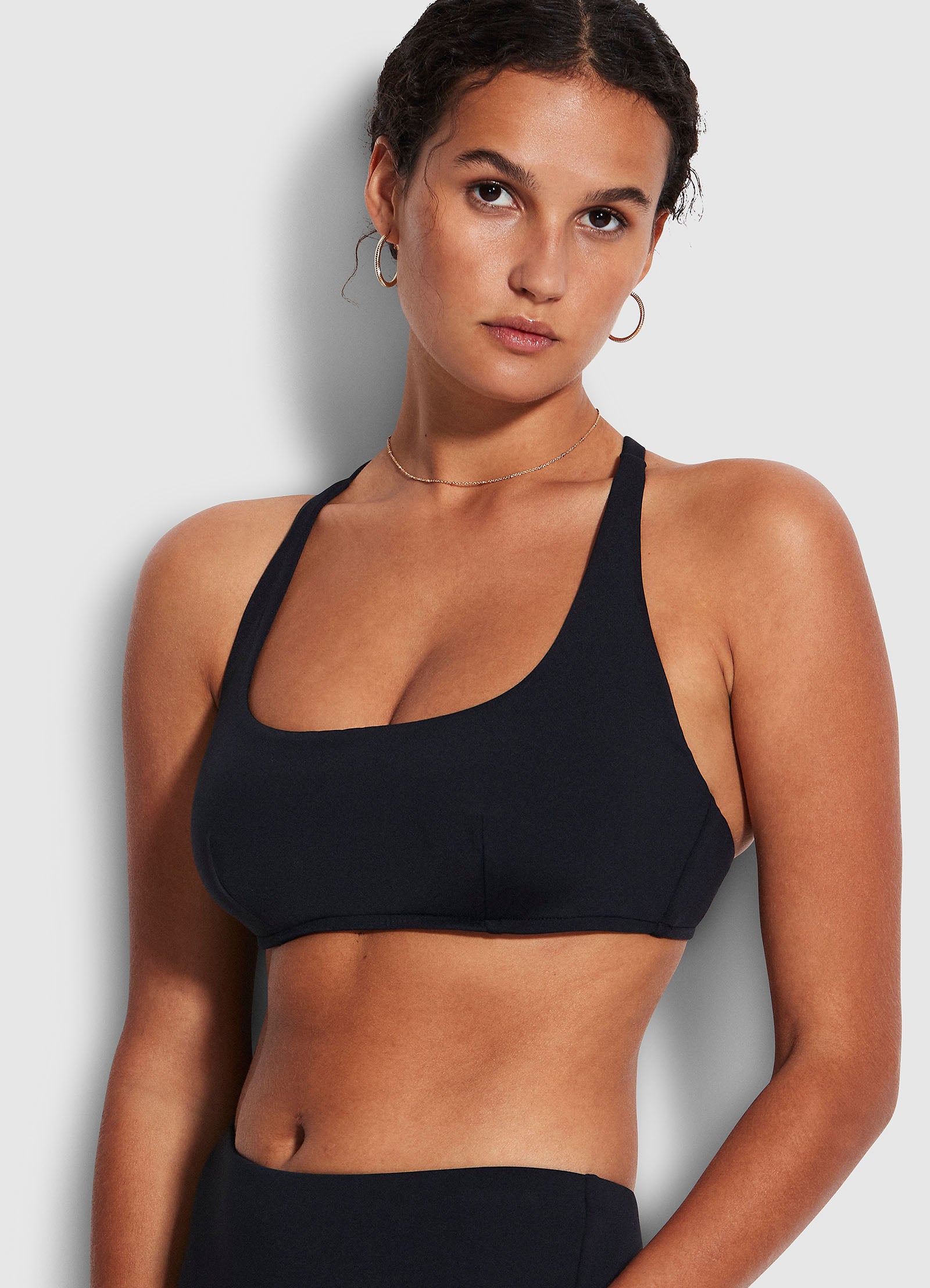 Seafolly Collective DD Scoop Neck Halter Top - Black