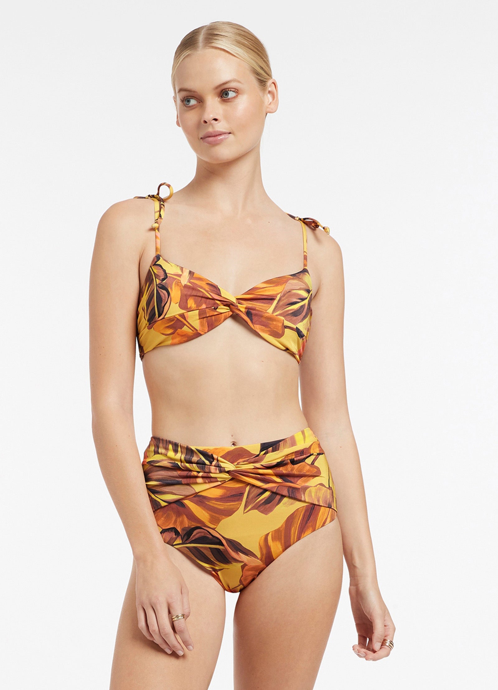 Palmas Twist Front Pant - Citrus