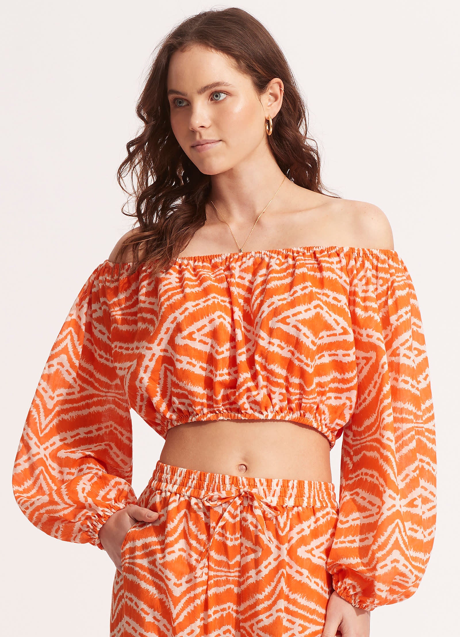 Zanzibar Crop Top - Mandarin