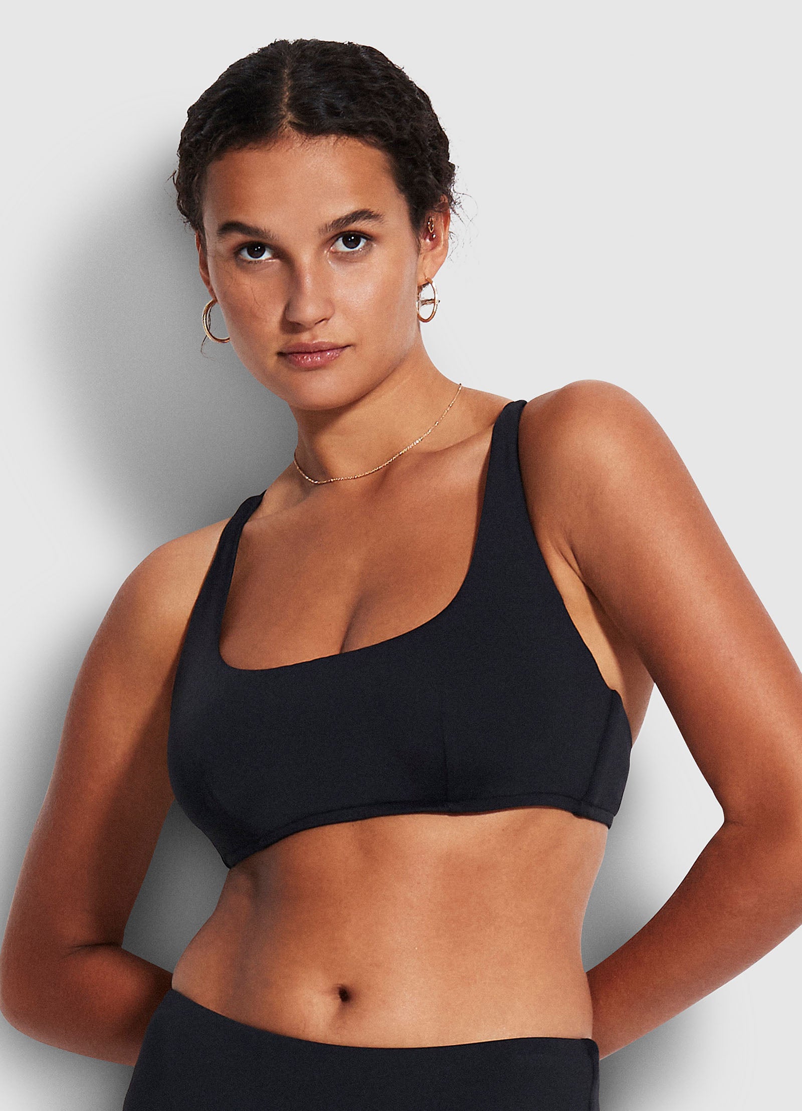 Seafolly Collective DD Scoop Neck Halter Top - Black