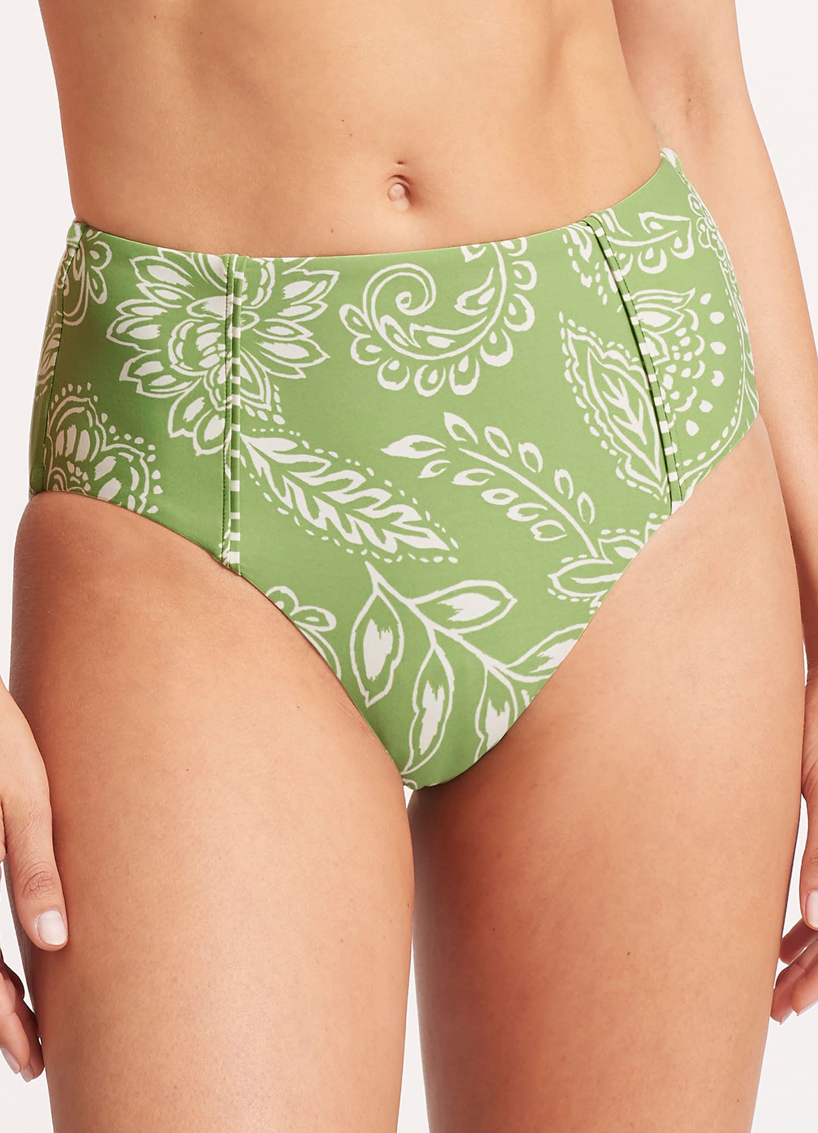 Folklore High Waisted Pant - Green Tea