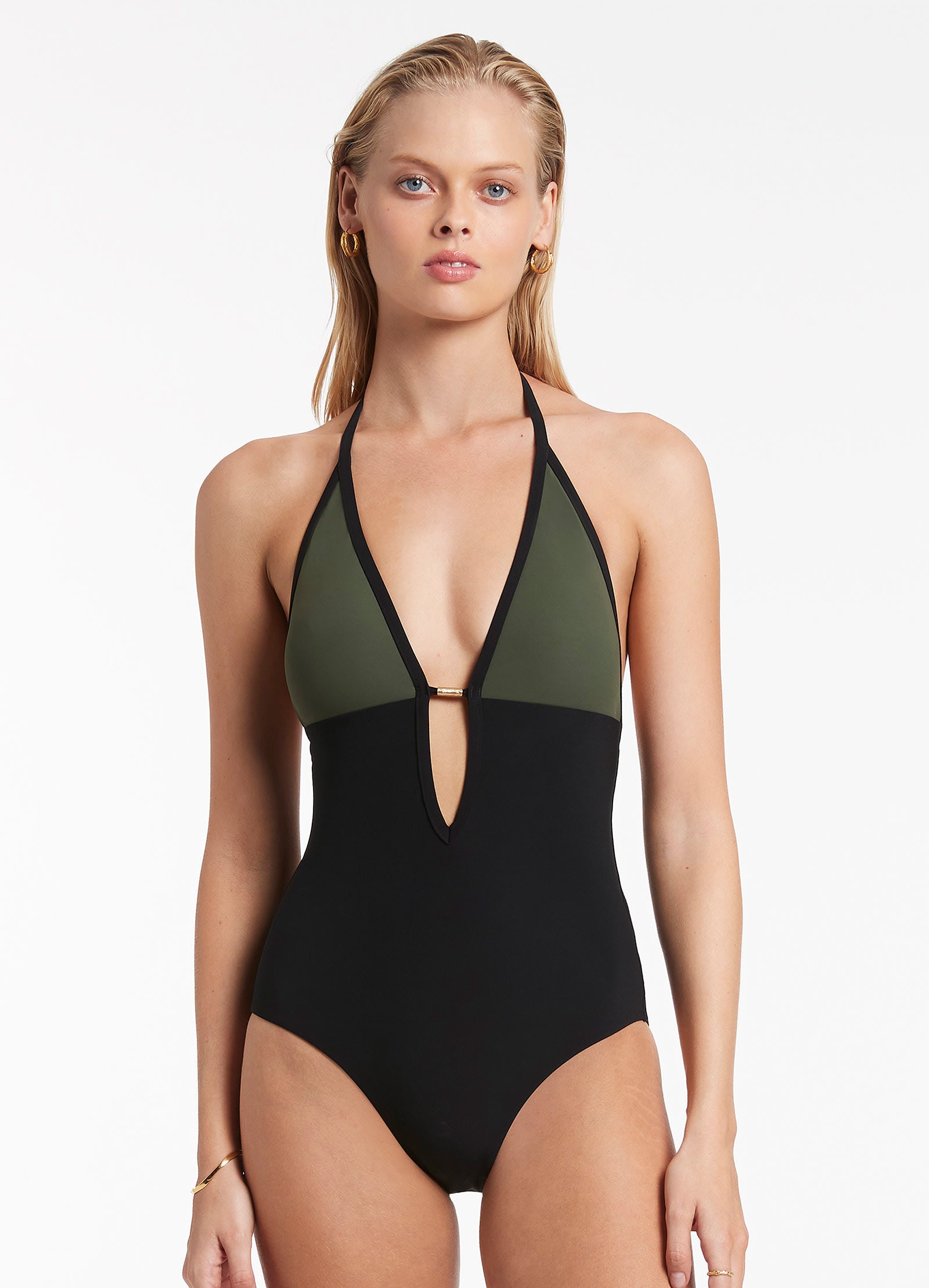 Versa Plunge One Piece - Olive